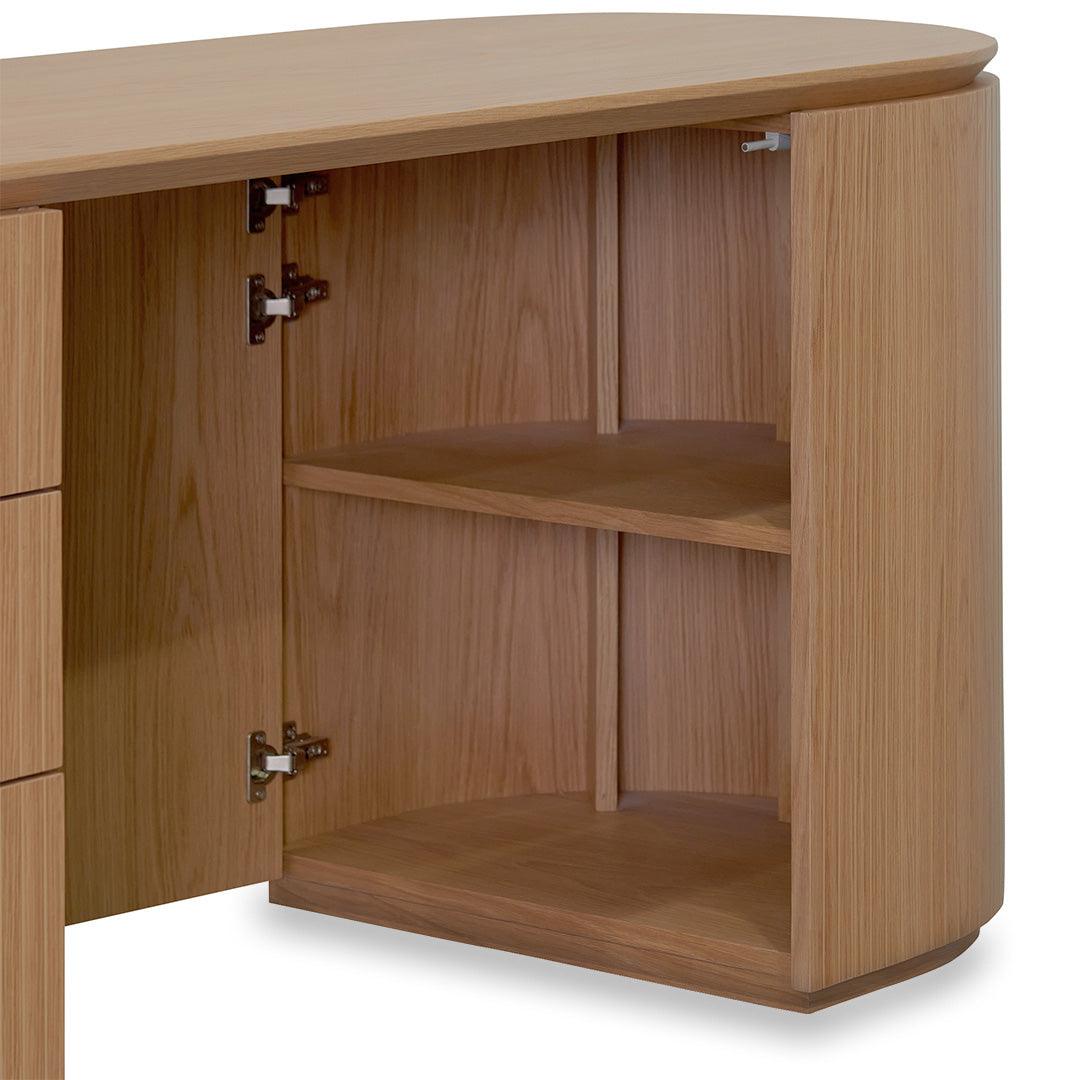 Brooke 1.77m Left Drawer Office Desk - Natural Oak - Furniture Castle