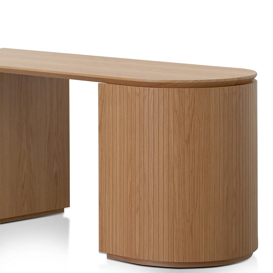 Brooke 1.77m Left Drawer Office Desk - Natural Oak - Furniture Castle