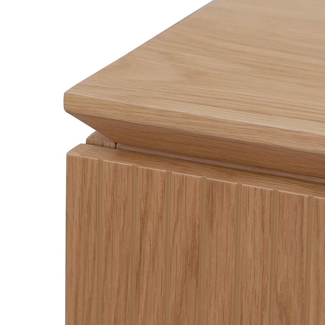 Brooke 1.77m Left Drawer Office Desk - Natural Oak - Furniture Castle