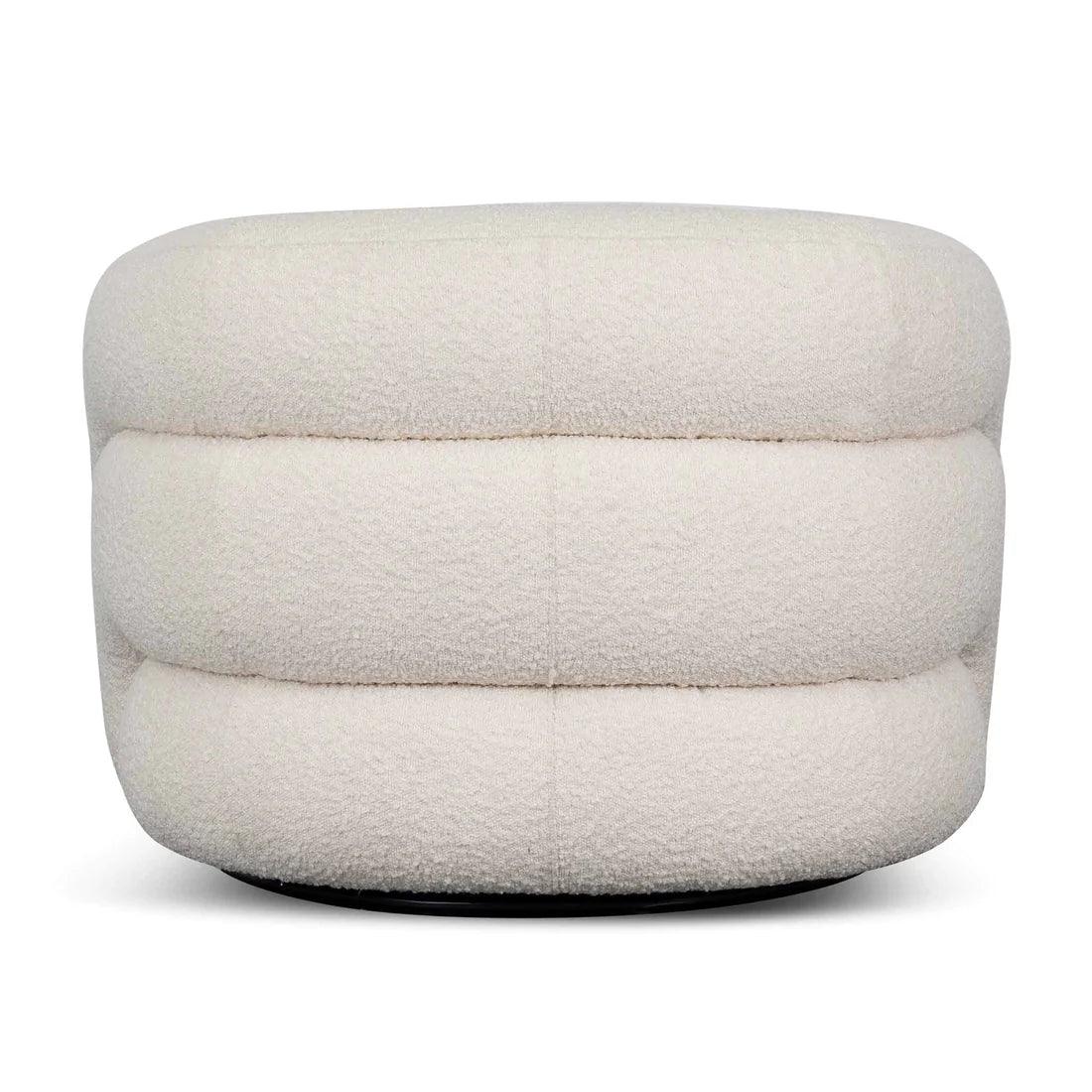 Brow Armchair - Ivory White Boucle - Furniture Castle