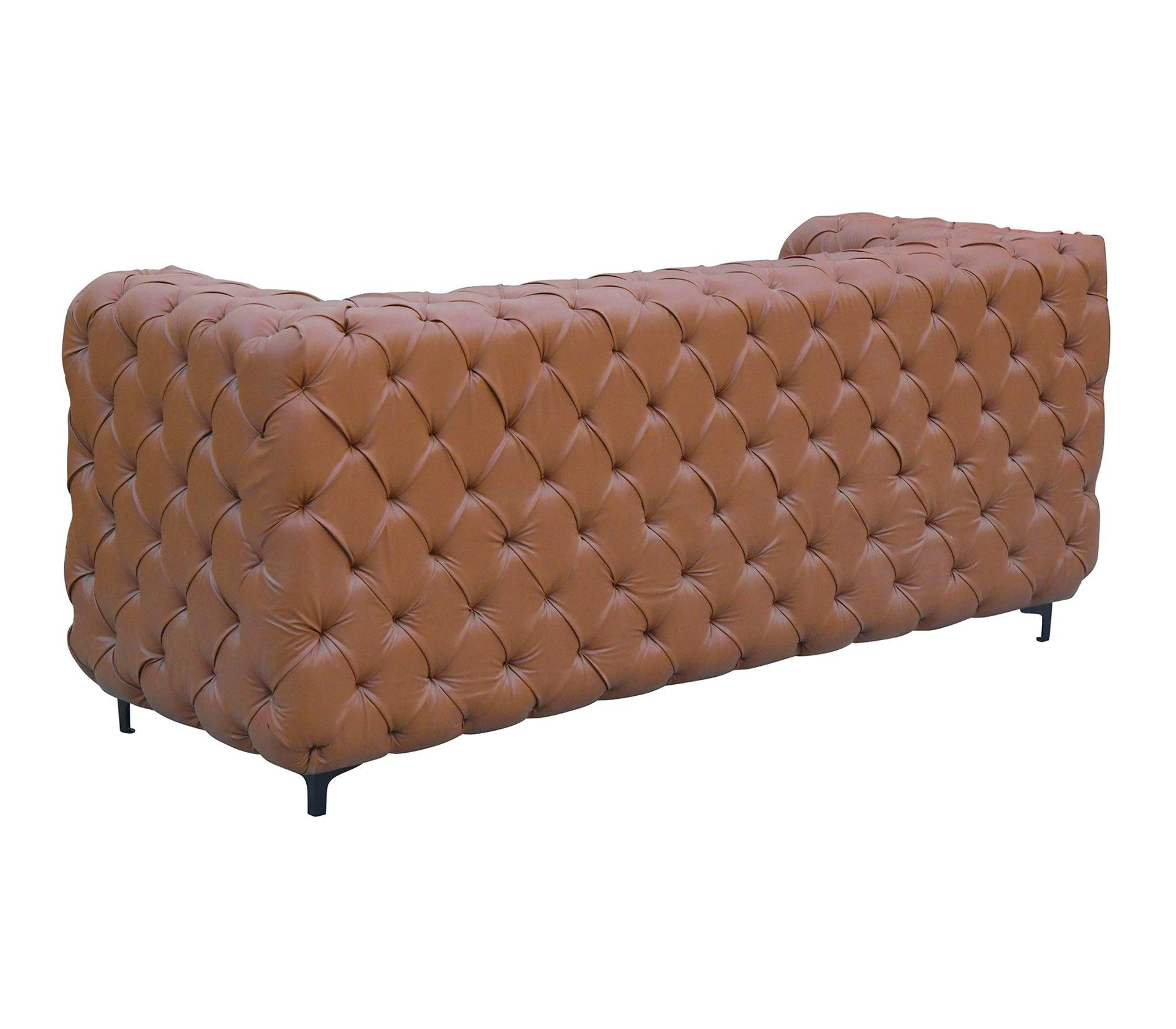 Brownie Candy Sofa Set 3+1+1 With Golden Legs - Furniture Castle