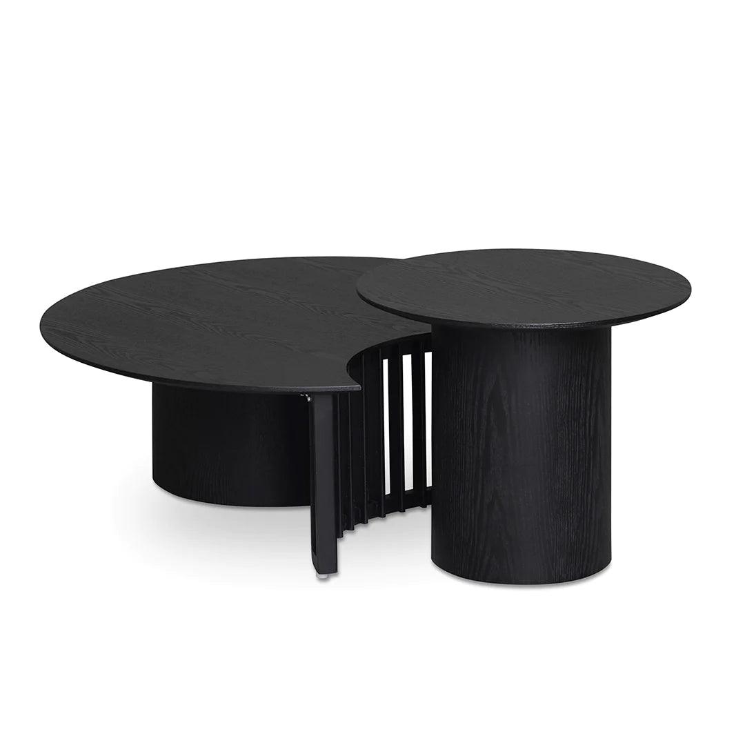 Bruce Cut-Out Set Of Tables - Black - Furniture Castle