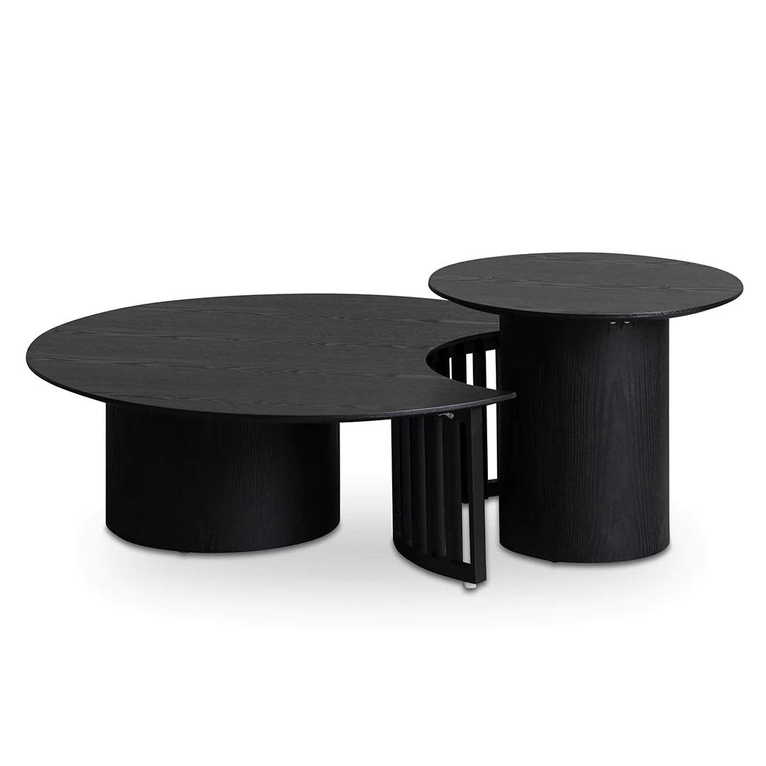 Bruce Cut-Out Set Of Tables - Black - Furniture Castle