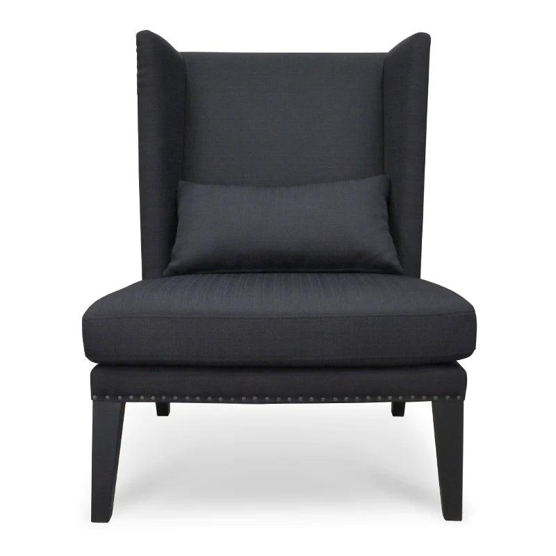 California Lounge Chair in Black Fabric - Furniture Castle