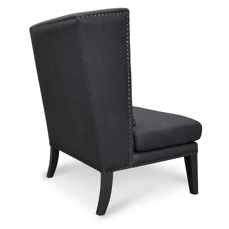 California Lounge Chair in Black Fabric - Furniture Castle