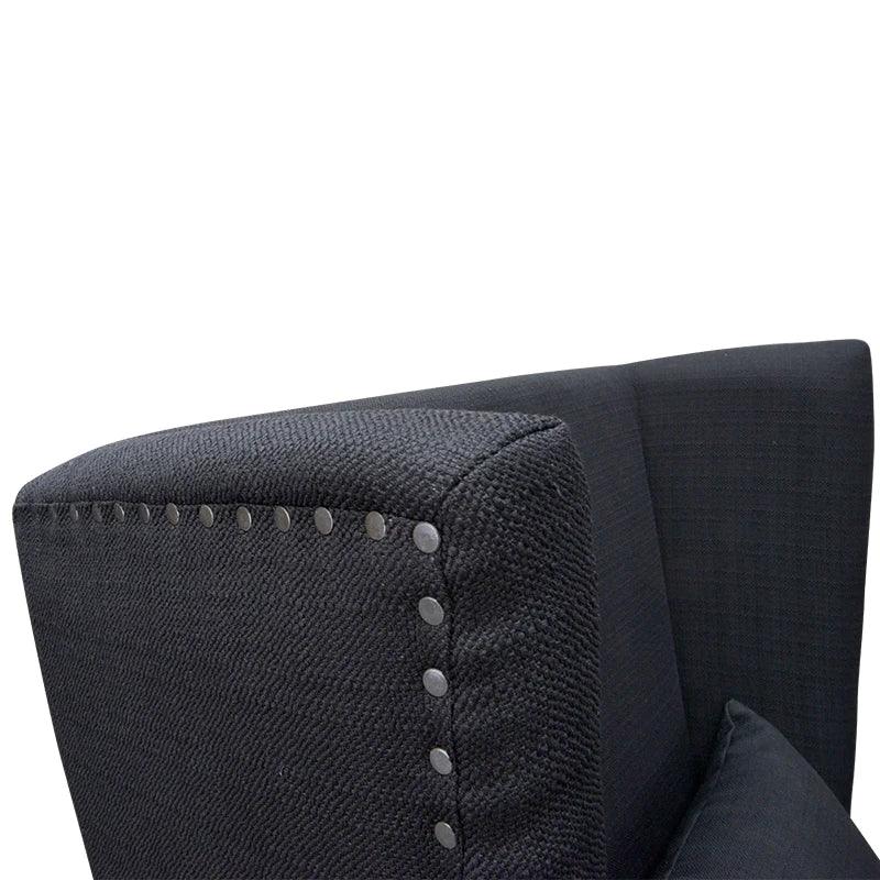 California Lounge Chair in Black Fabric - Furniture Castle