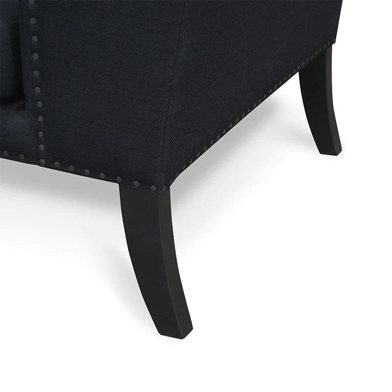 California Lounge Chair in Black Fabric - Furniture Castle