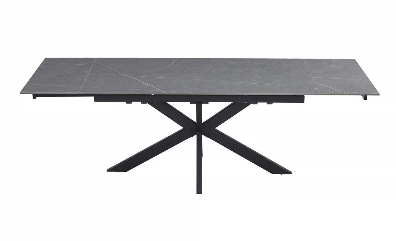 Castlin Extension Dining Table Bulgarian Grey Ceramic - Furniture Castle