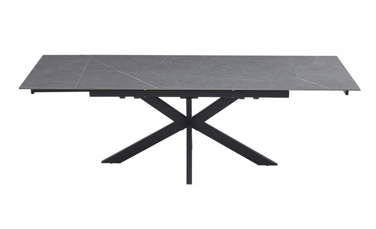 Castlin Extension Dining Table Bulgarian Grey Ceramic - Furniture Castle