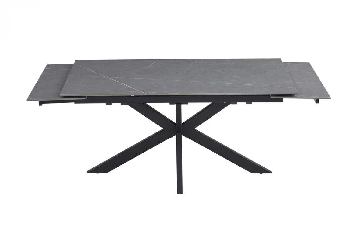 Castlin Extension Dining Table Bulgarian Grey Ceramic - Furniture Castle