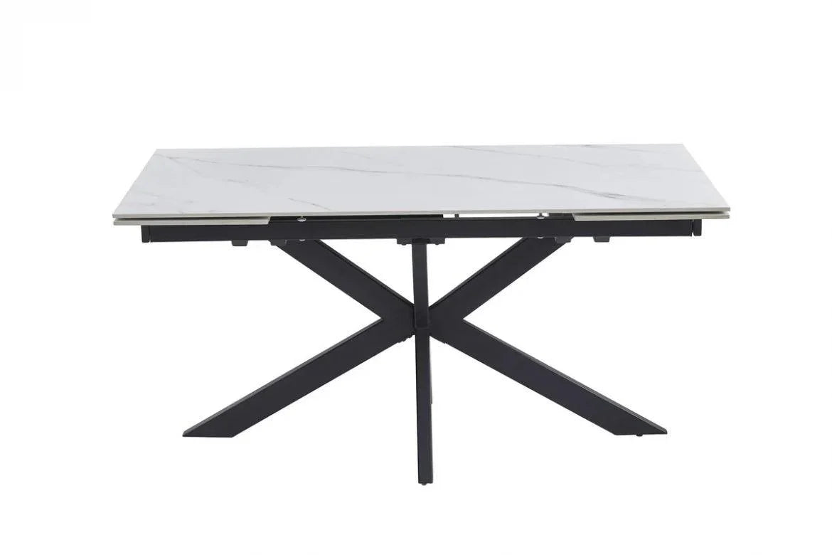 Castlin Extension Dining Table Snow White - Furniture Castle