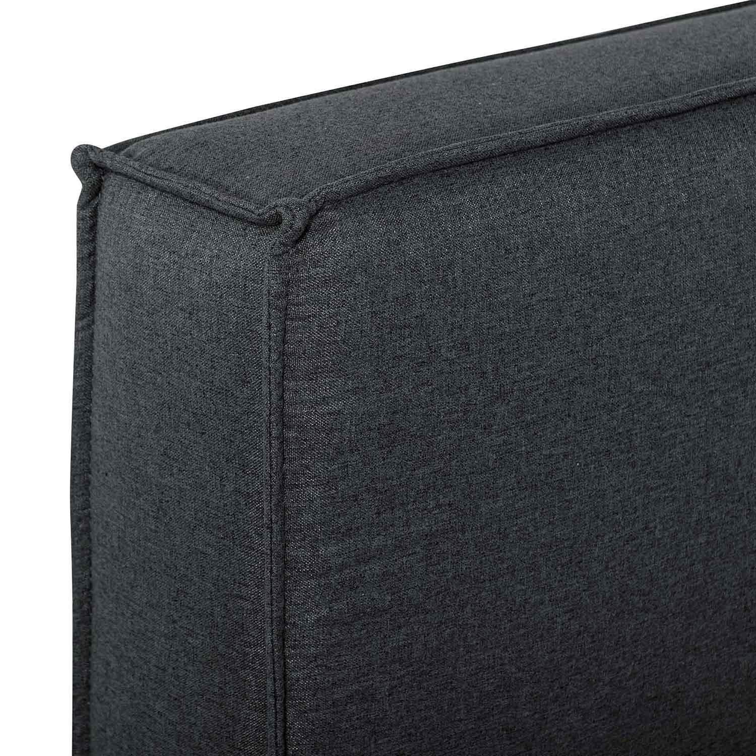 CBD2998-YO - Queen Bed frame in Fossil Grey Fabric - Furniture Castle