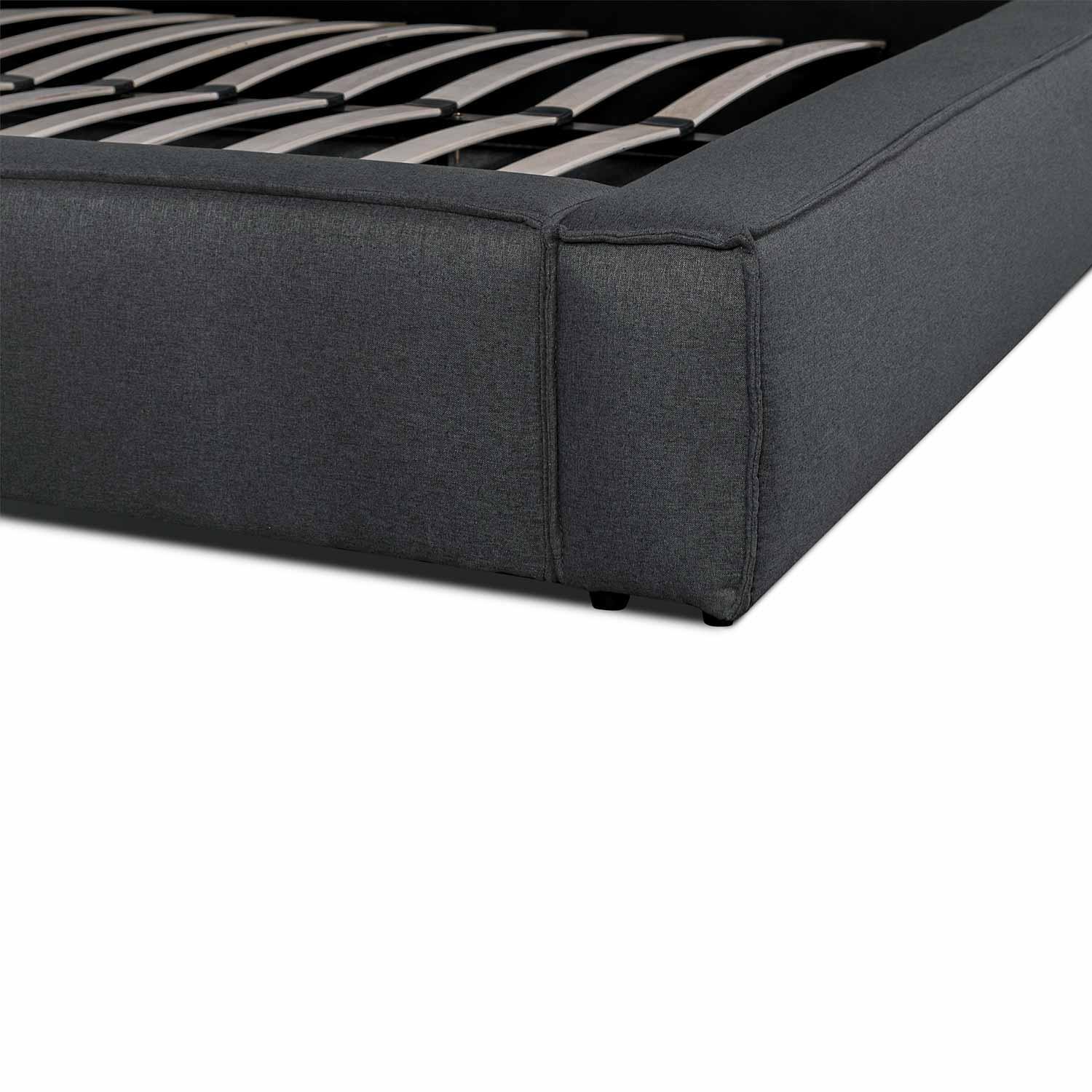 CBD2998-YO - Queen Bed frame in Fossil Grey Fabric - Furniture Castle