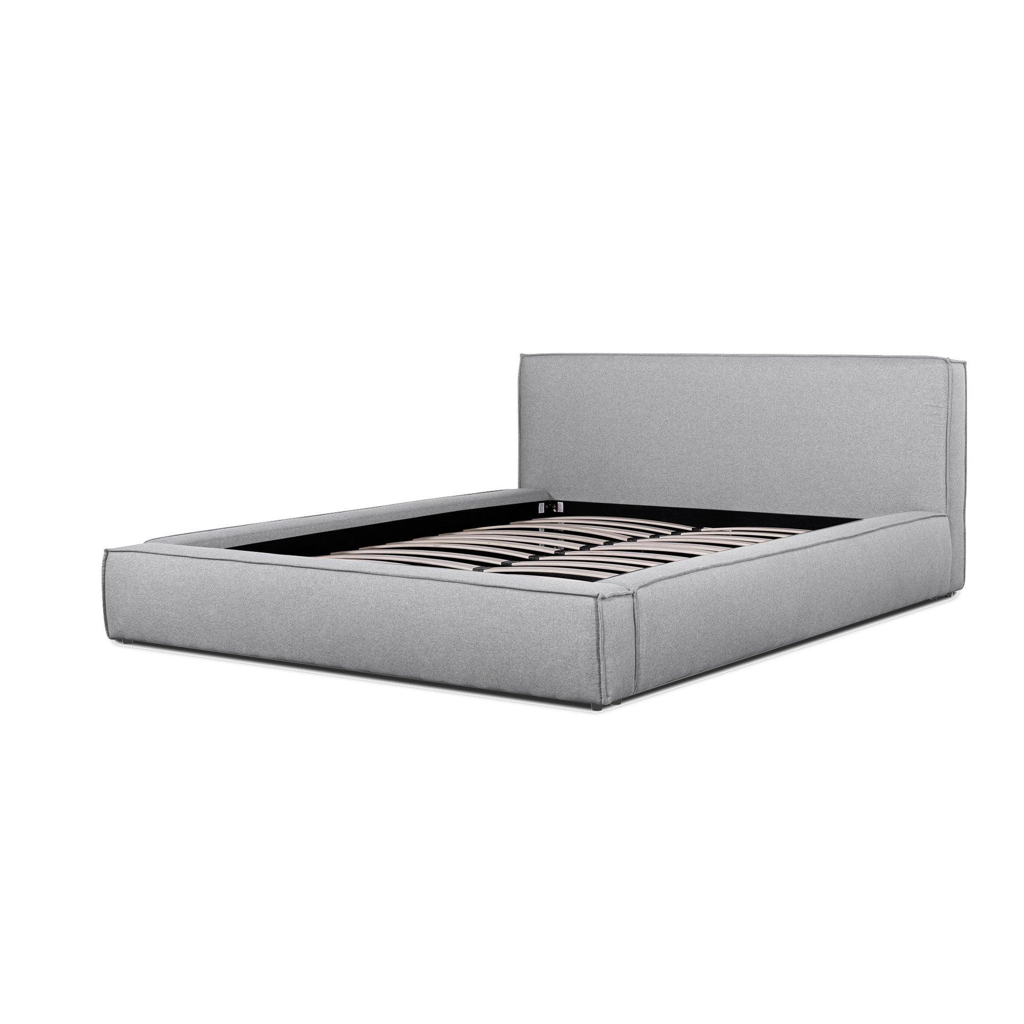 CBD2999-YO - King Bed Frame - Pearl Grey Fabric - Furniture Castle