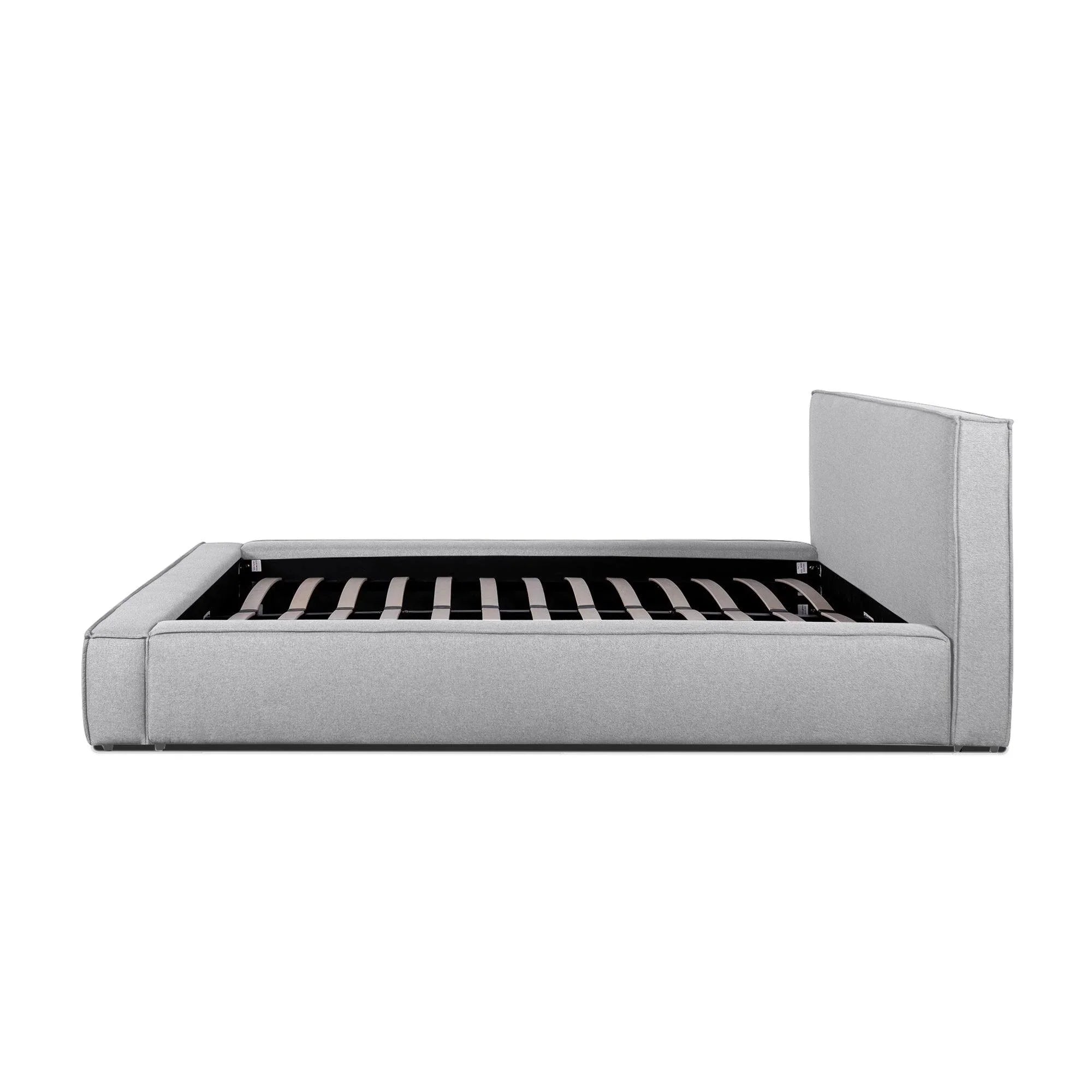 CBD2999-YO - King Bed Frame - Pearl Grey Fabric - Furniture Castle