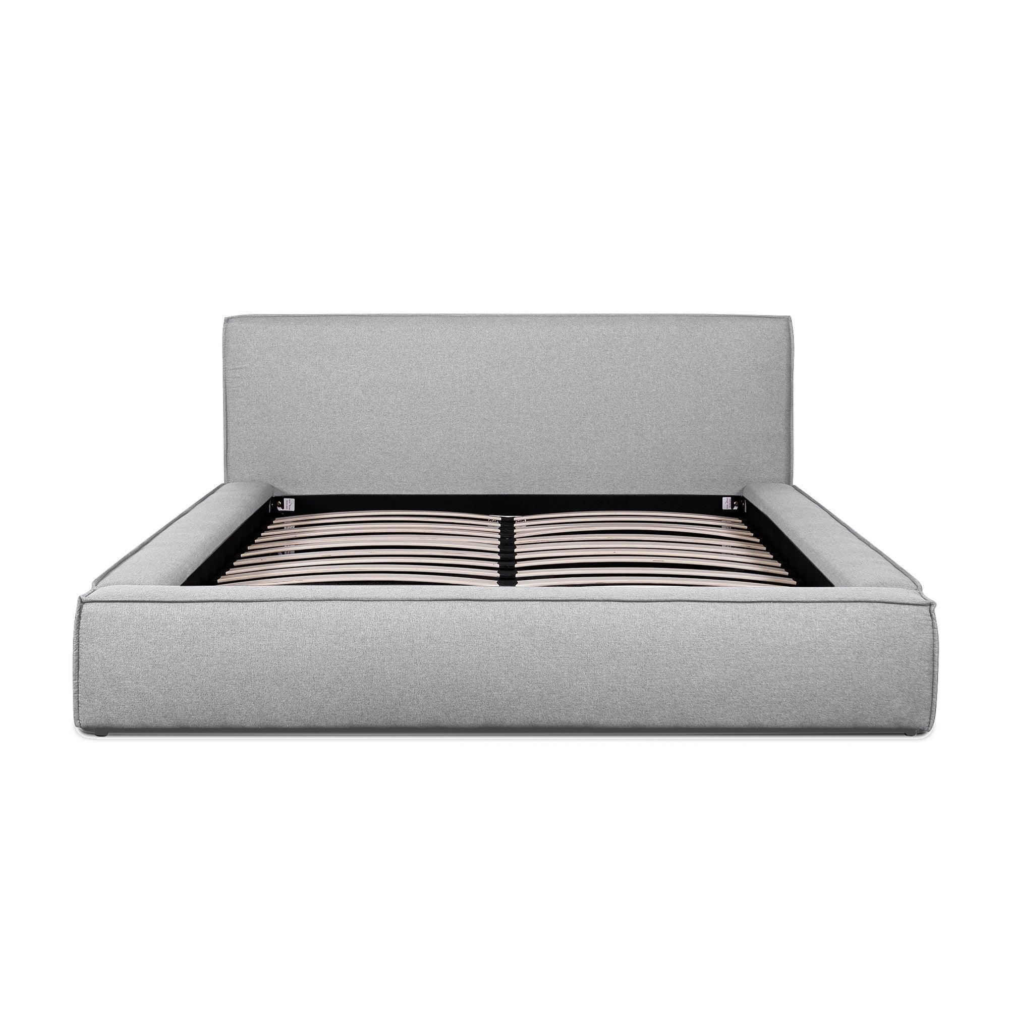 CBD2999-YO - King Bed Frame - Pearl Grey Fabric - Furniture Castle