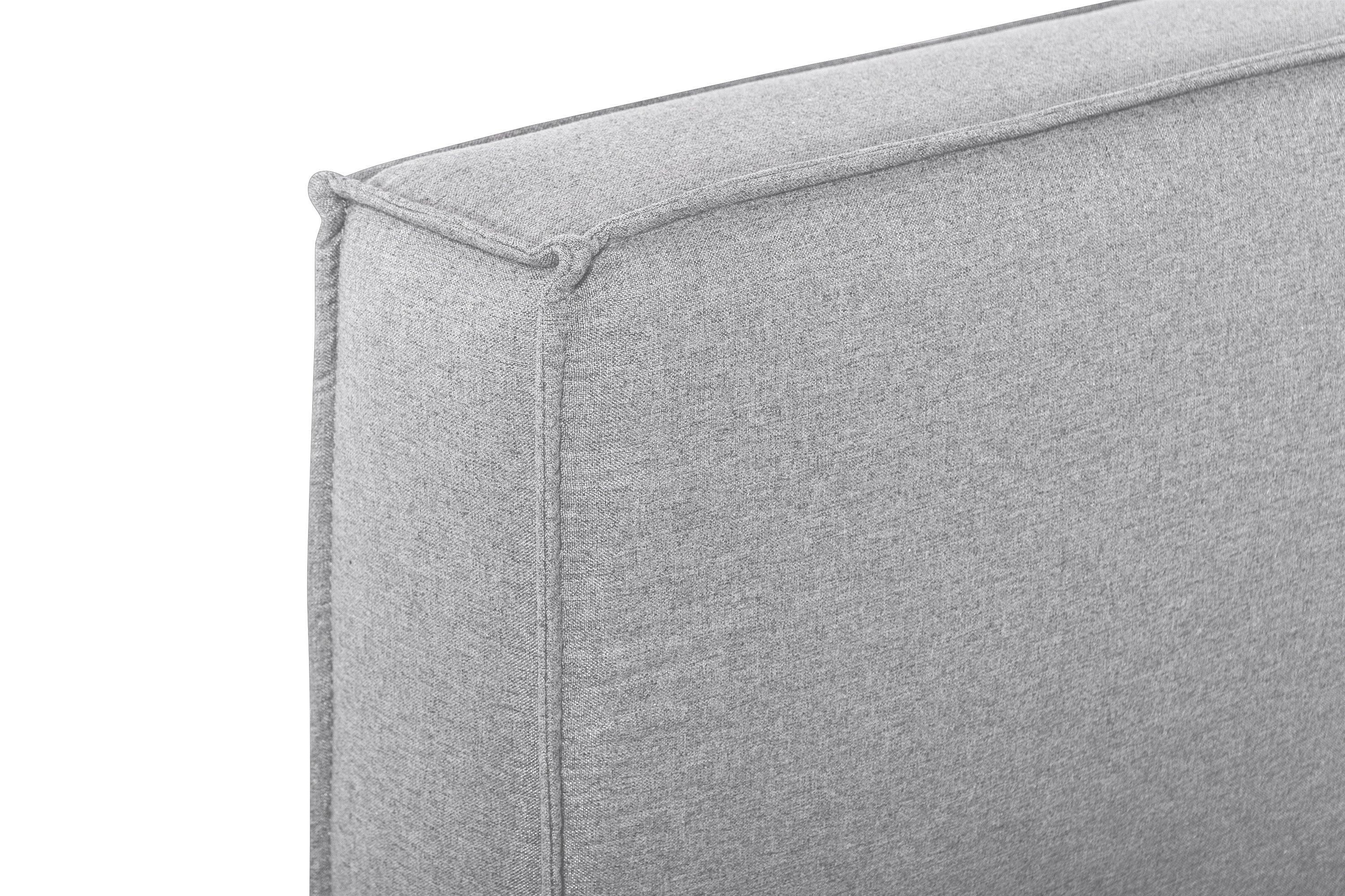 CBD2999-YO - King Bed Frame - Pearl Grey Fabric - Furniture Castle