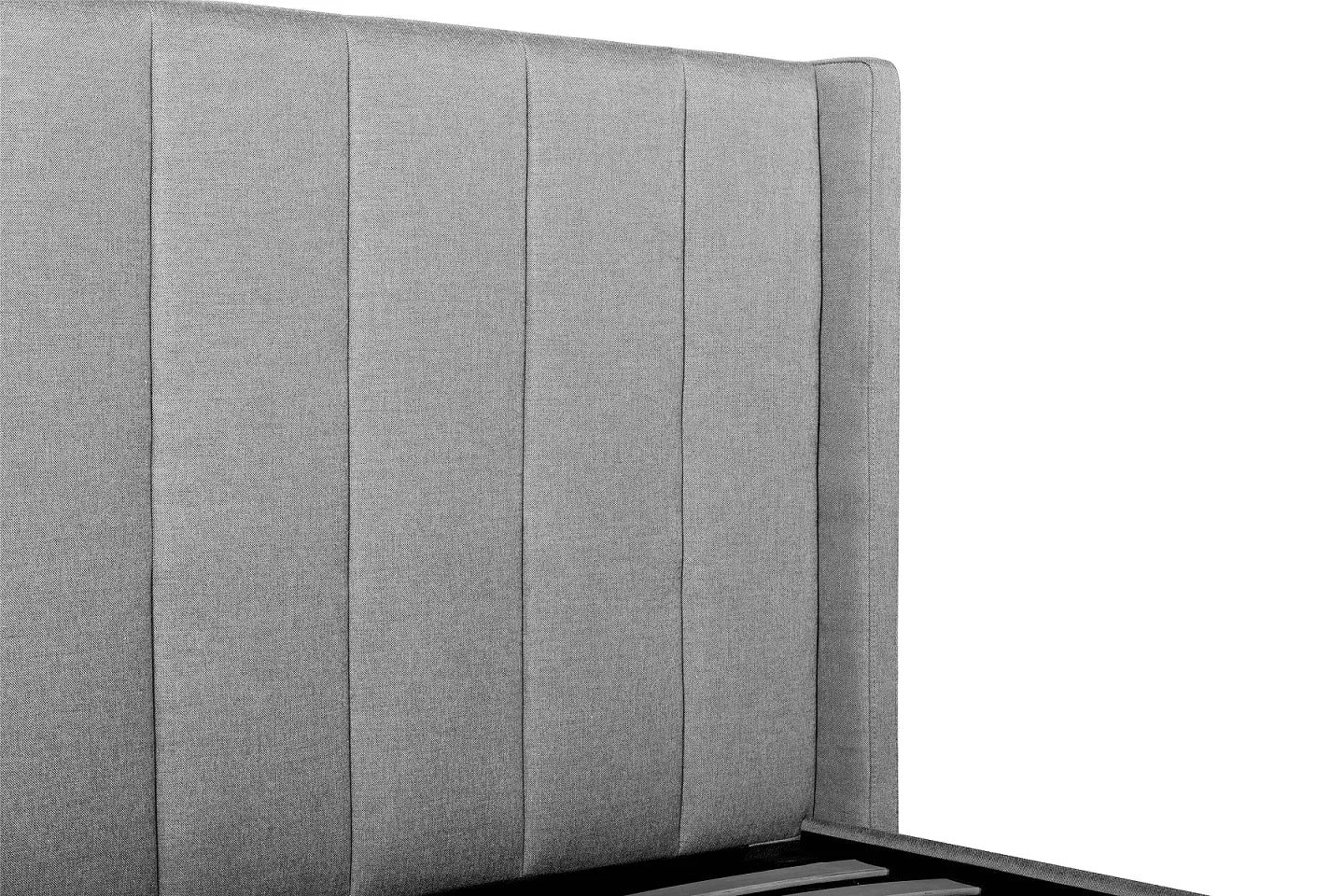 CBD6018-YO Fabric Queen Bed Frame - Pearl Grey with Storage - Furniture Castle