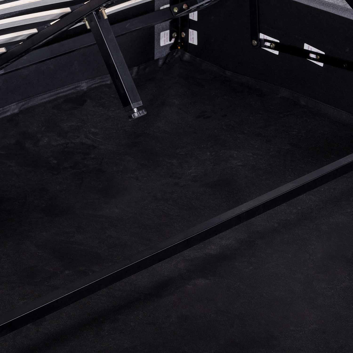 CBD6021-YO - Fabric King Bed in Charcoal Grey with Storage - Furniture Castle