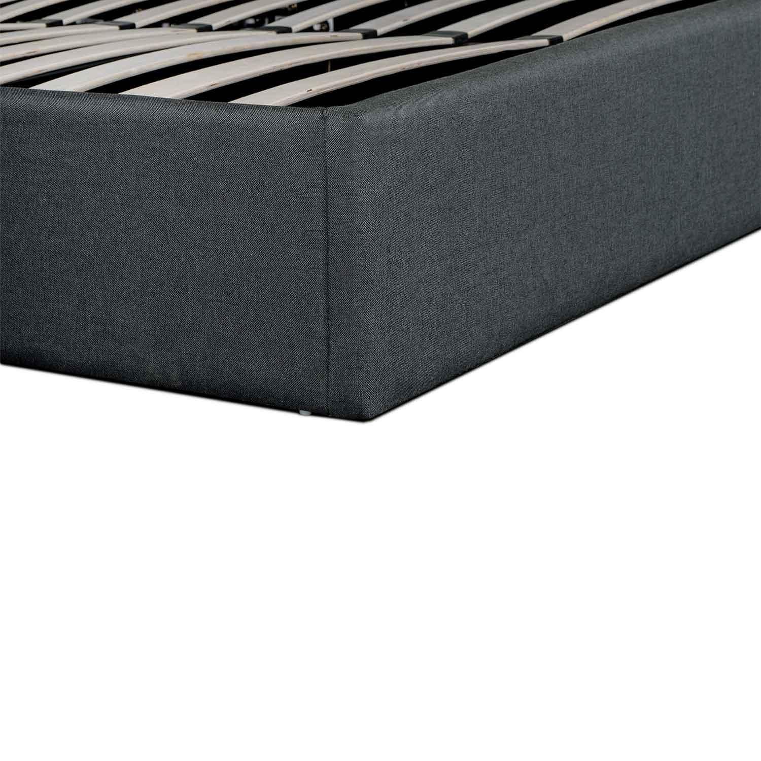 CBD6021-YO - Fabric King Bed in Charcoal Grey with Storage - Furniture Castle