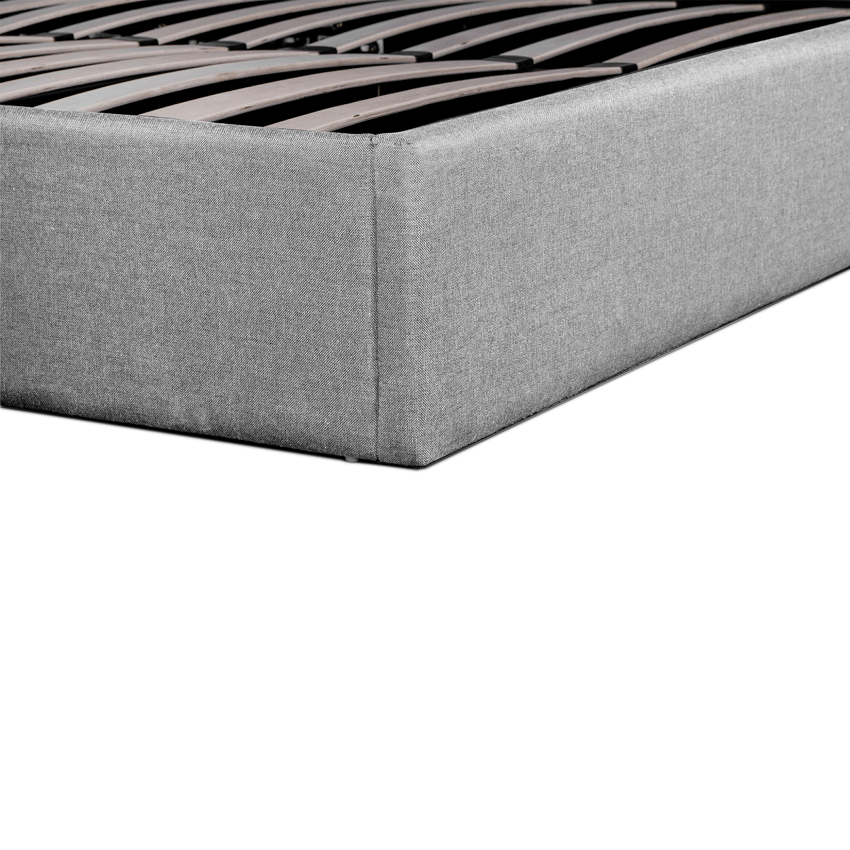 CBD6022-YO Fabric King Bed Frame - Pearl Grey with Storage - Furniture Castle