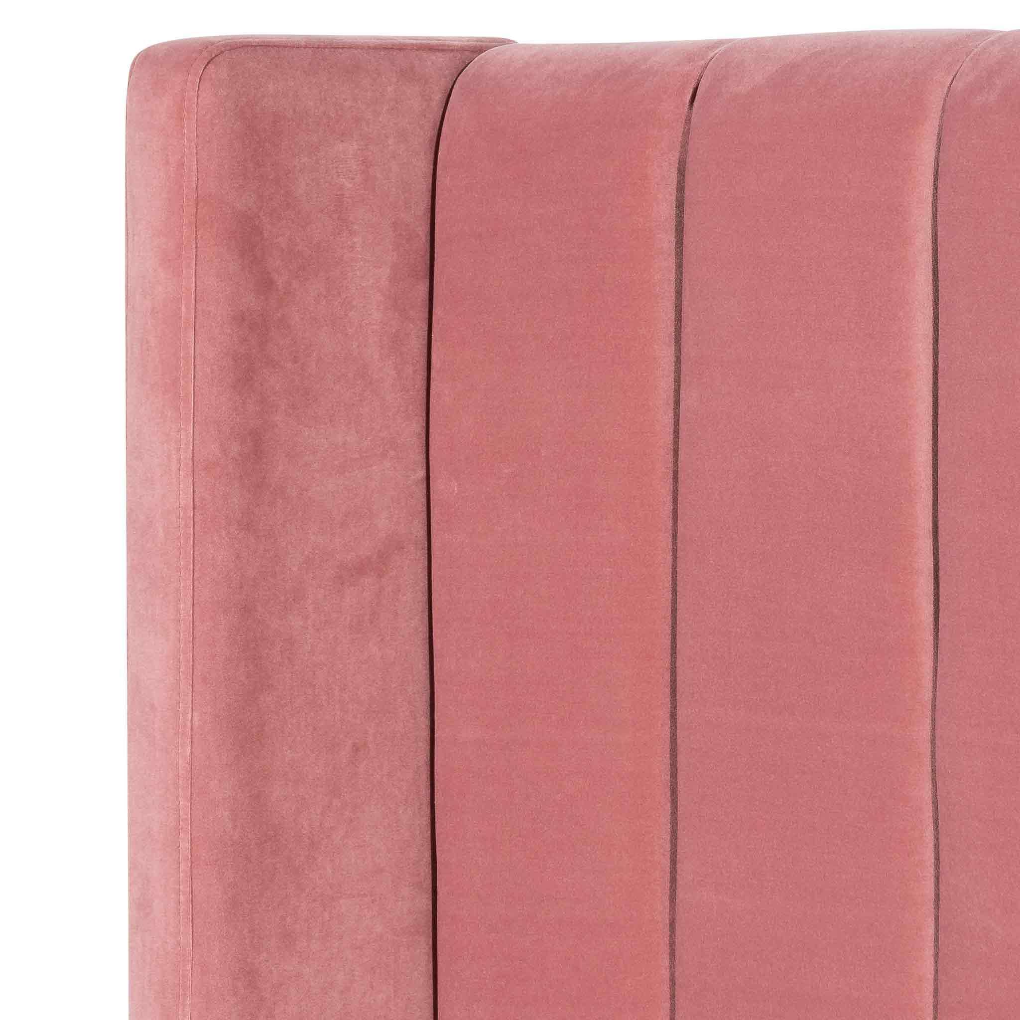 CBD6279-MI King Bed Frame - Blush Peach Velvet - Furniture Castle