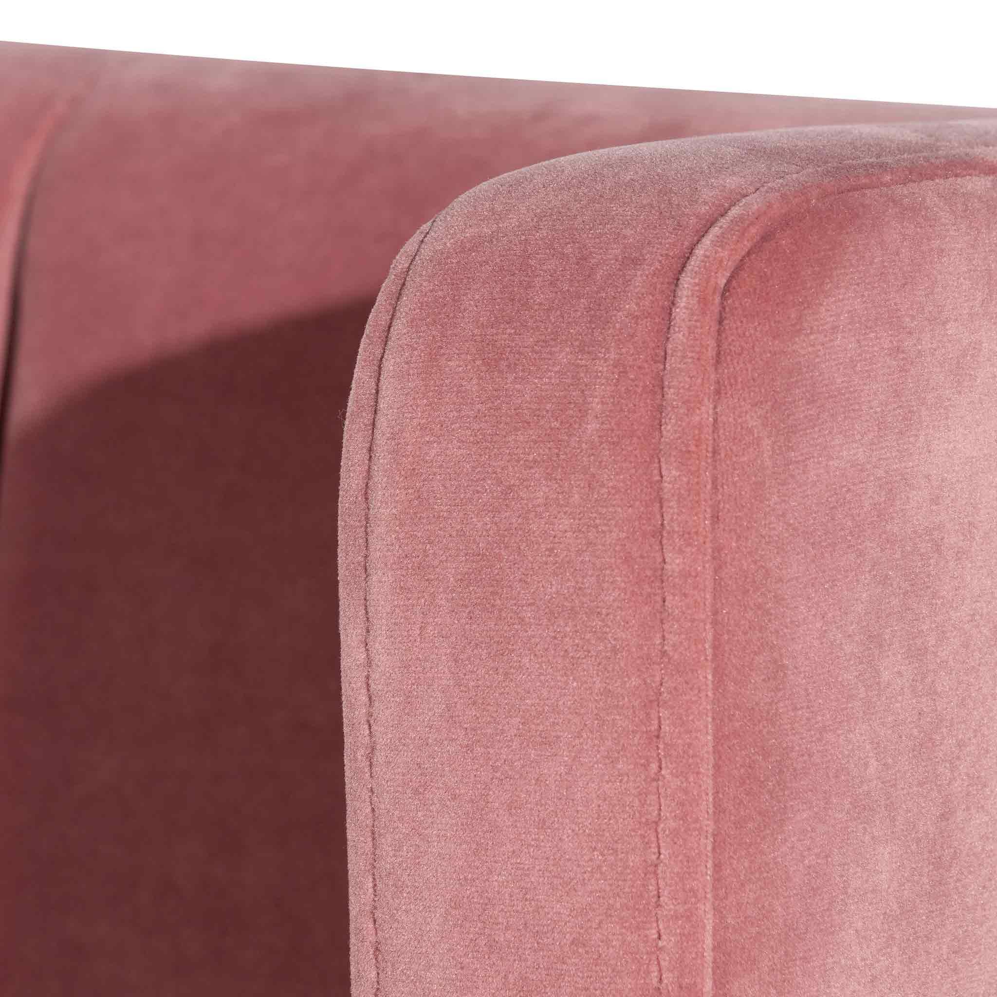 CBD6279-MI King Bed Frame - Blush Peach Velvet - Furniture Castle
