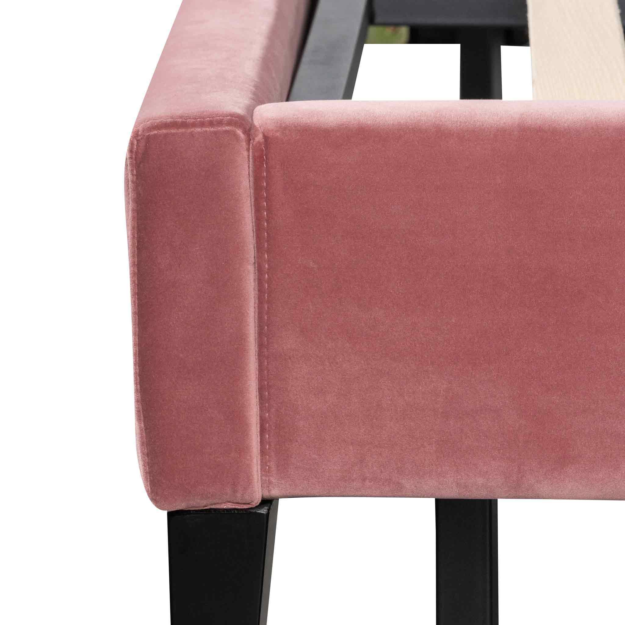 CBD6279-MI King Bed Frame - Blush Peach Velvet - Furniture Castle