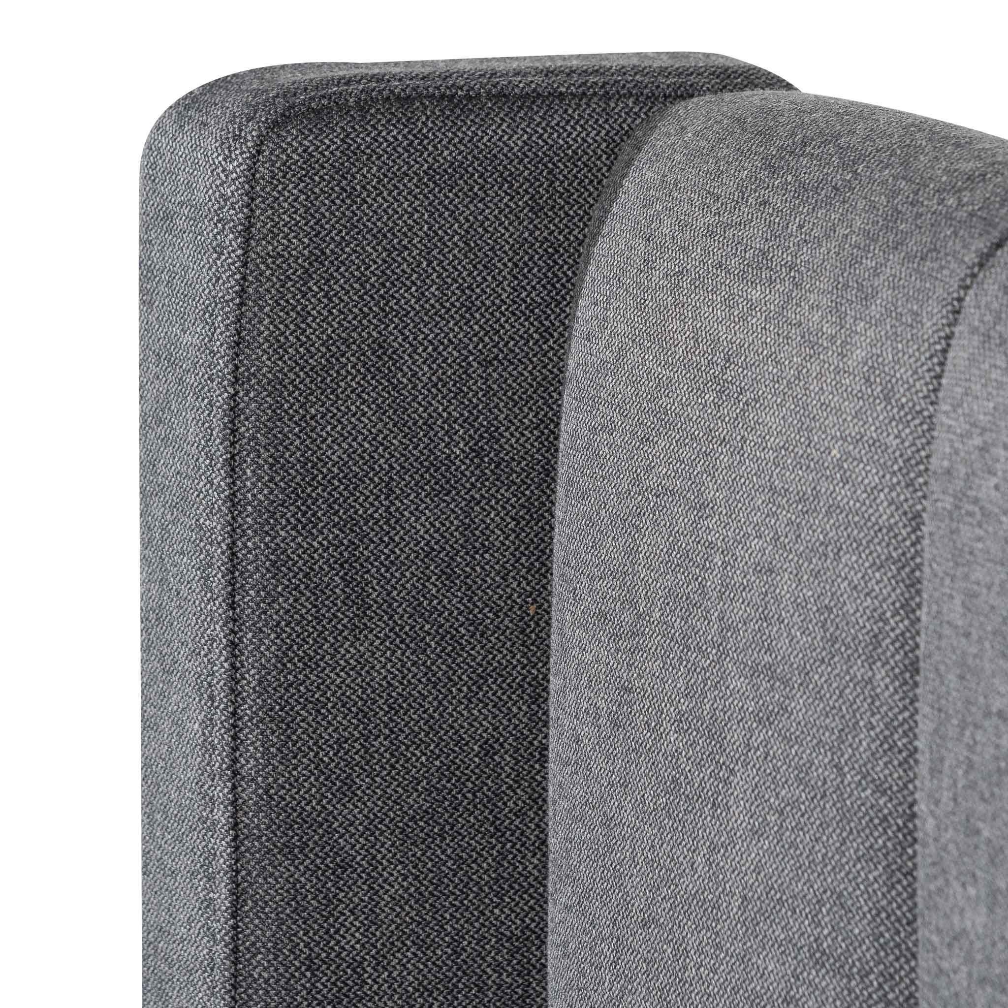 CBD6358-YO Fabric Single Bed Frame - Charcoal Grey with Storage - Furniture Castle