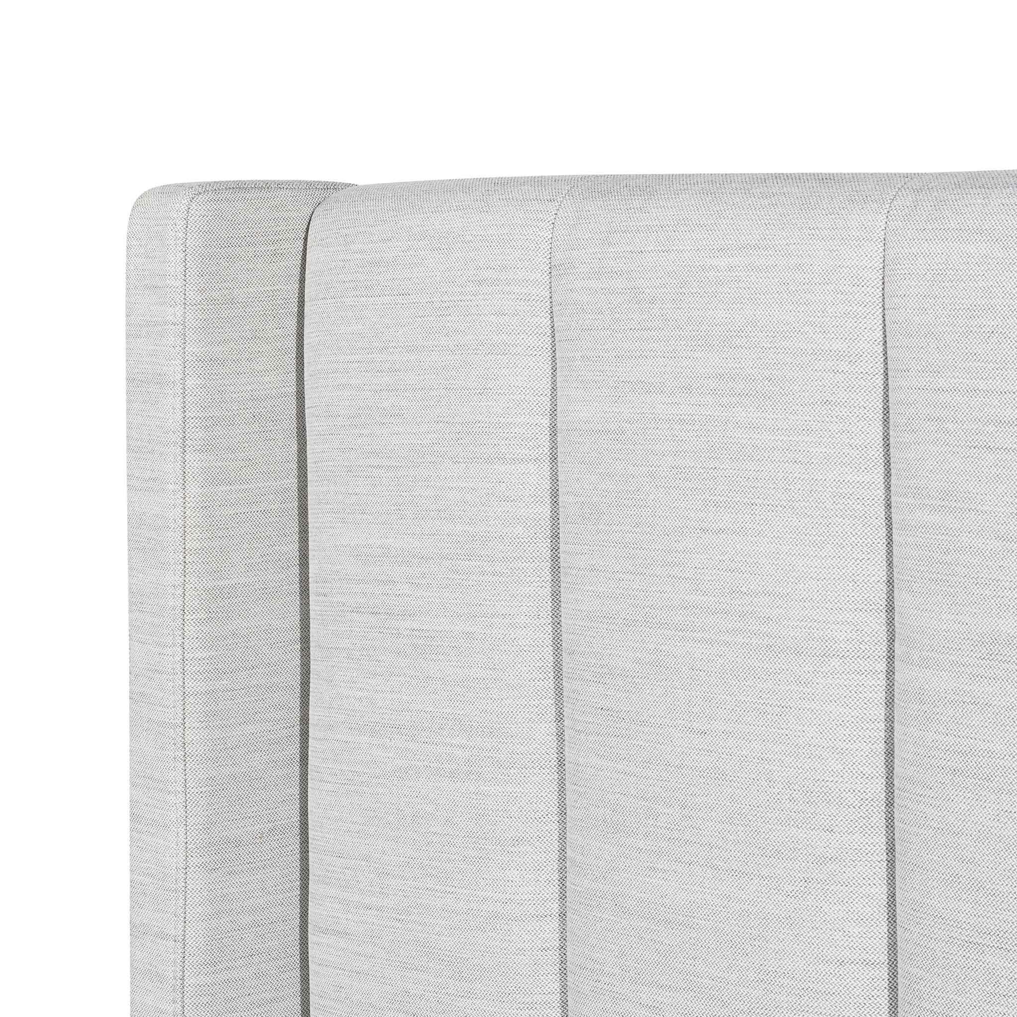 CBD6359-YO Fabric Single Bed Frame - Pearl Grey with Storage - Furniture Castle