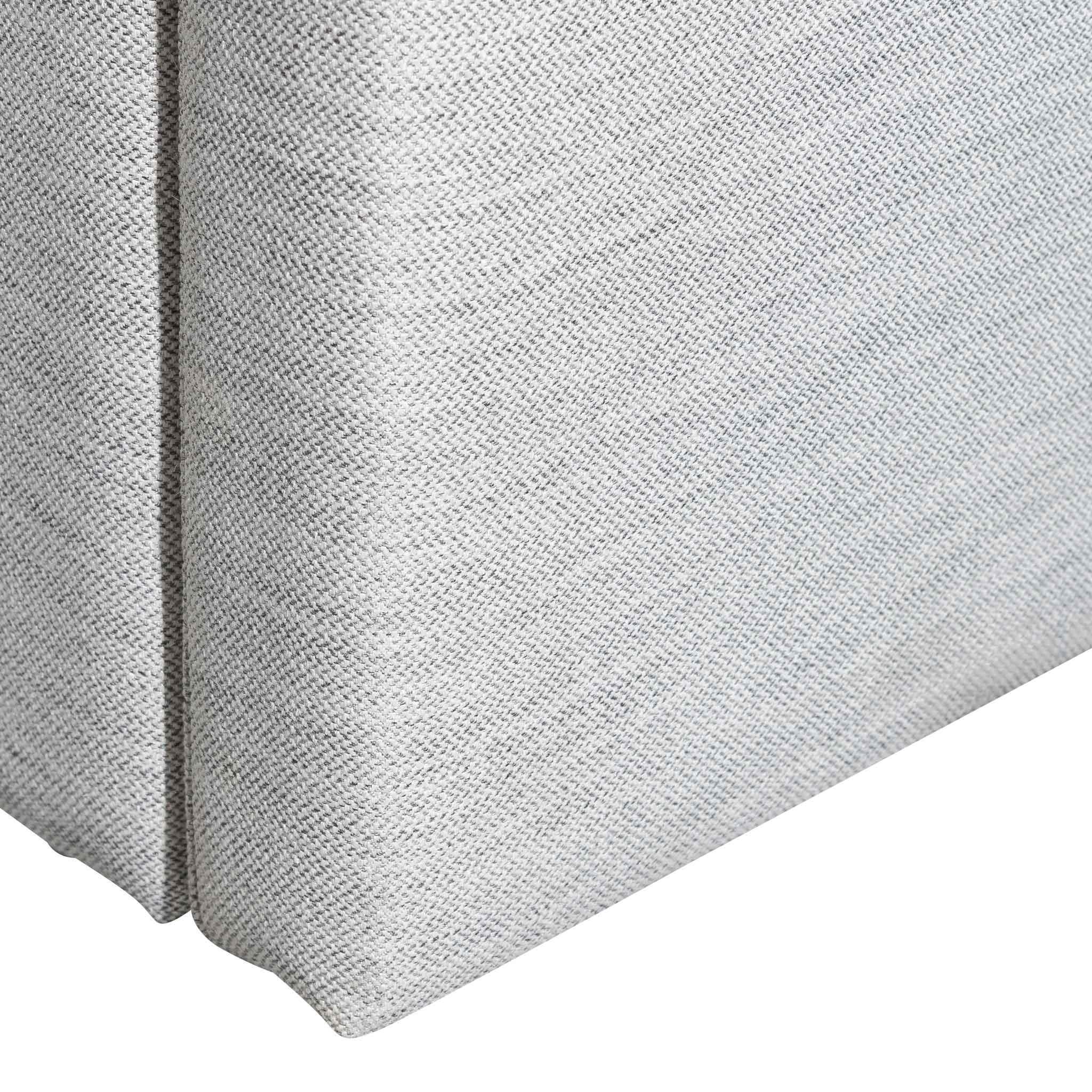 CBD6359-YO Fabric Single Bed Frame - Pearl Grey with Storage - Furniture Castle