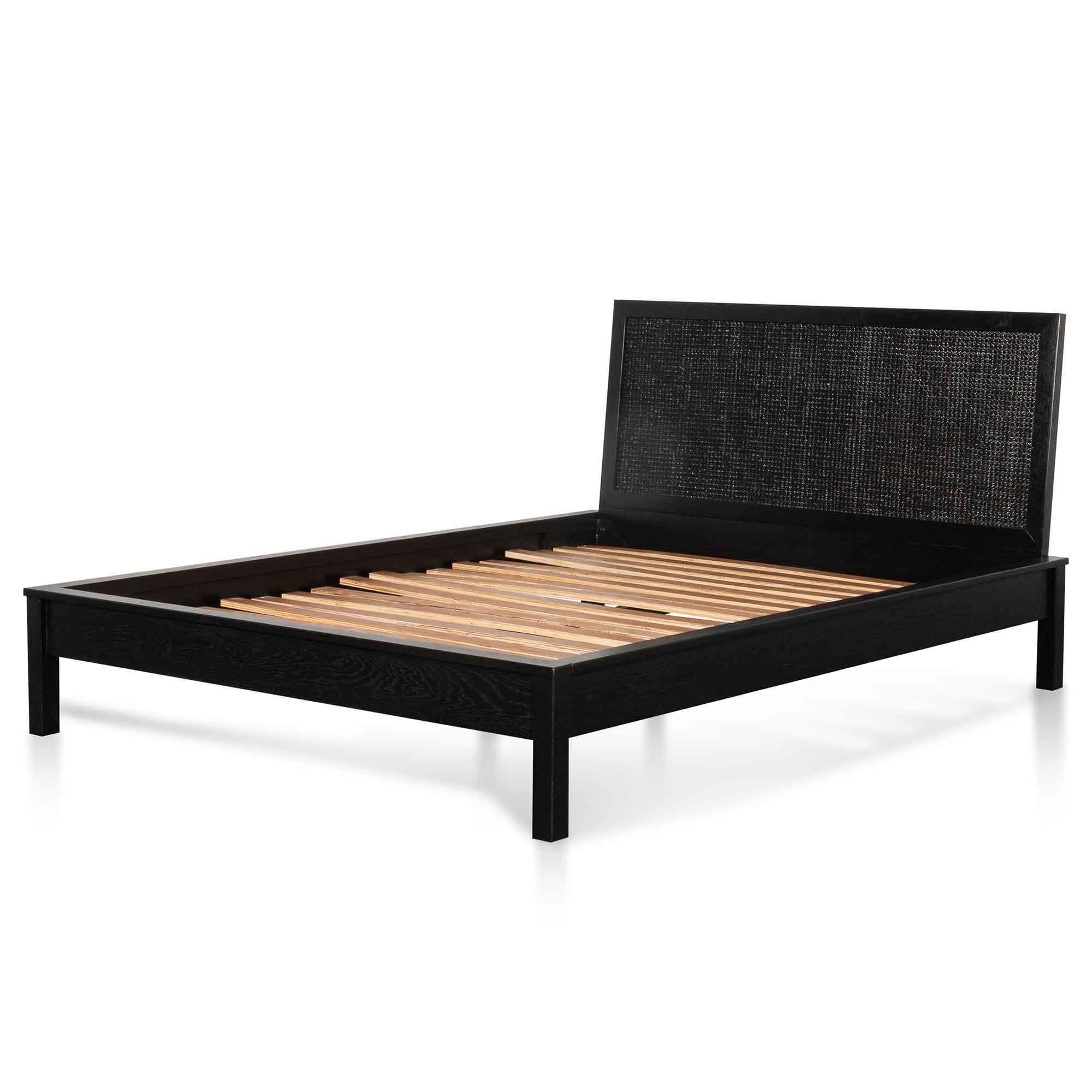 CBD6464-CU Wooden Queen Sized Bed Frame - Black - Furniture Castle