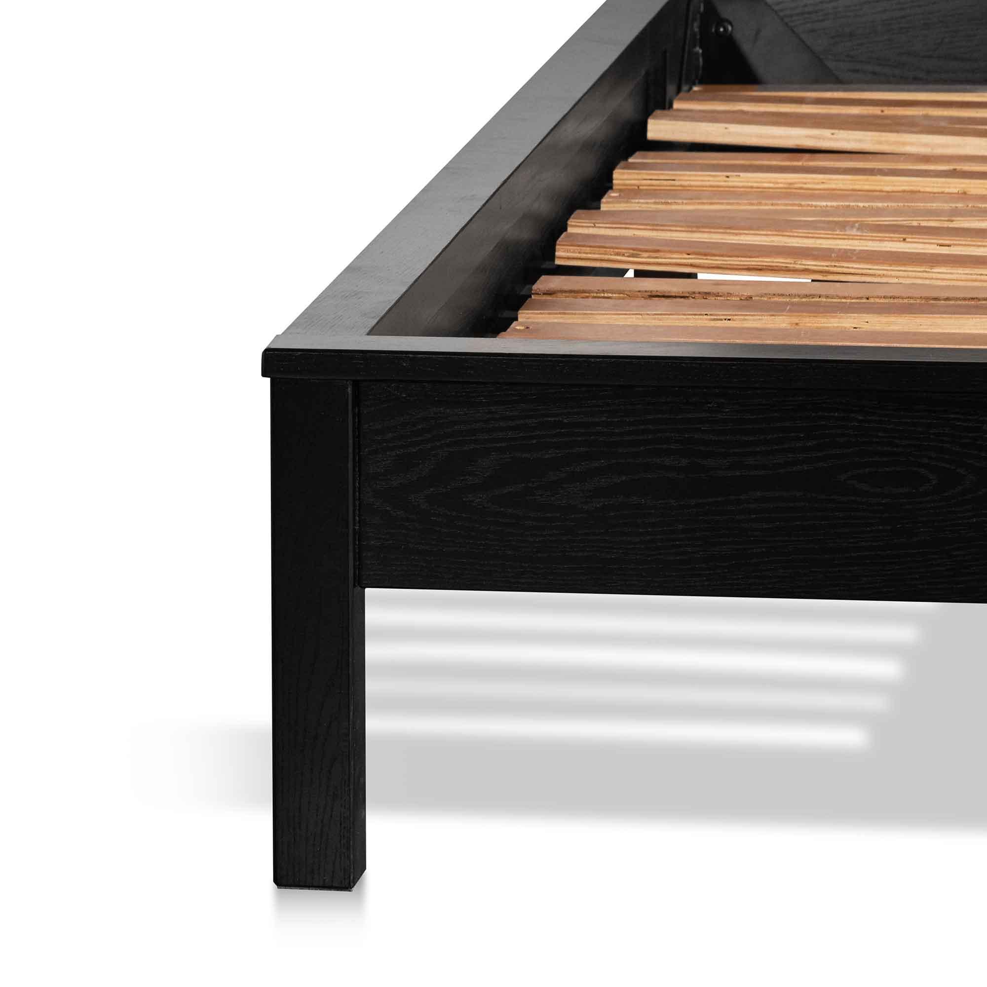 CBD6464-CU Wooden Queen Sized Bed Frame - Black - Furniture Castle