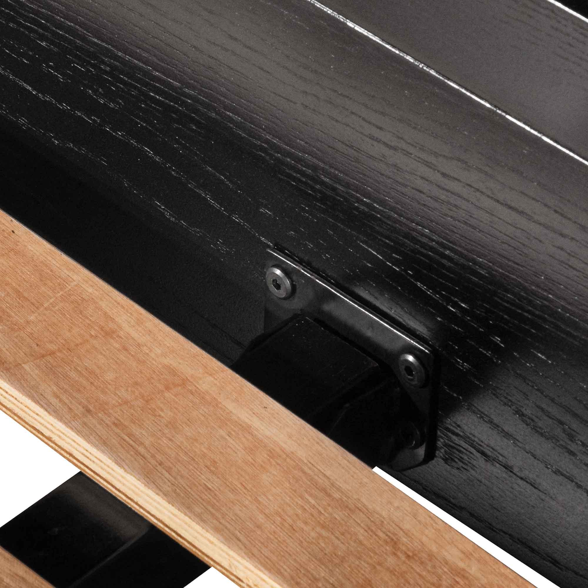 CBD6464-CU Wooden Queen Sized Bed Frame - Black - Furniture Castle