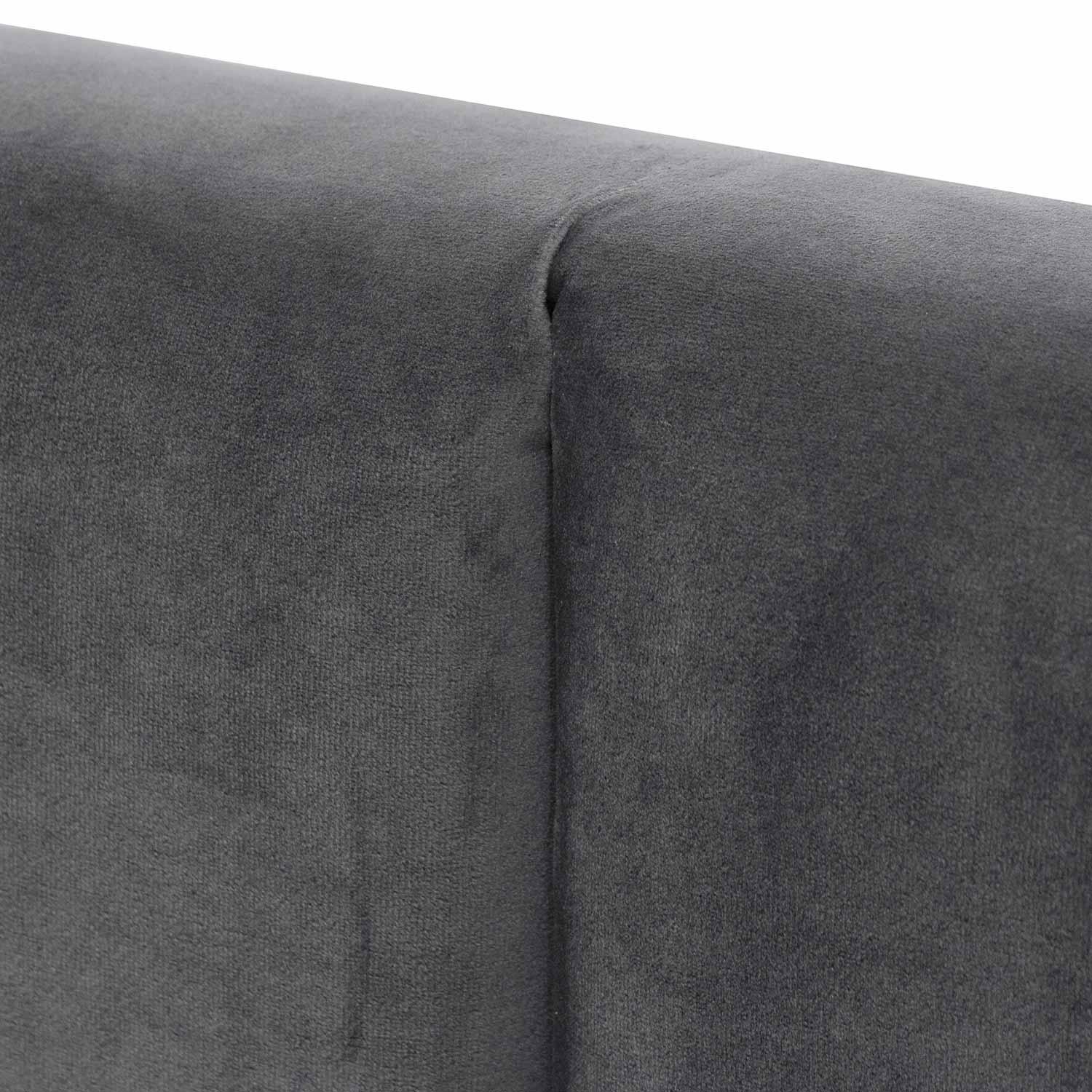 CBD6585-MI King Bed Frame - Charcoal Velvet with Storage - Furniture Castle