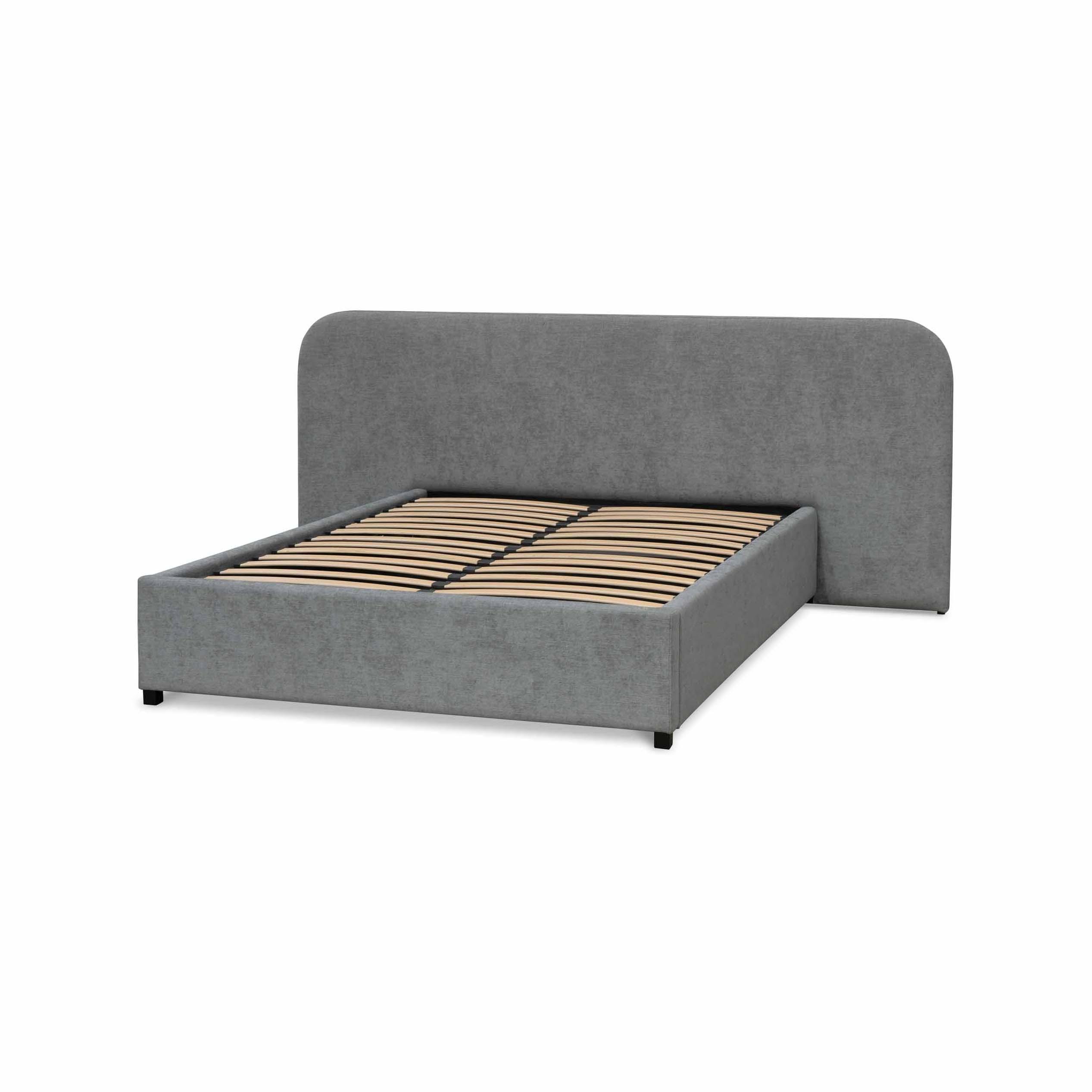 CBD6589-MI King Bed Frame - Flint Grey - Furniture Castle