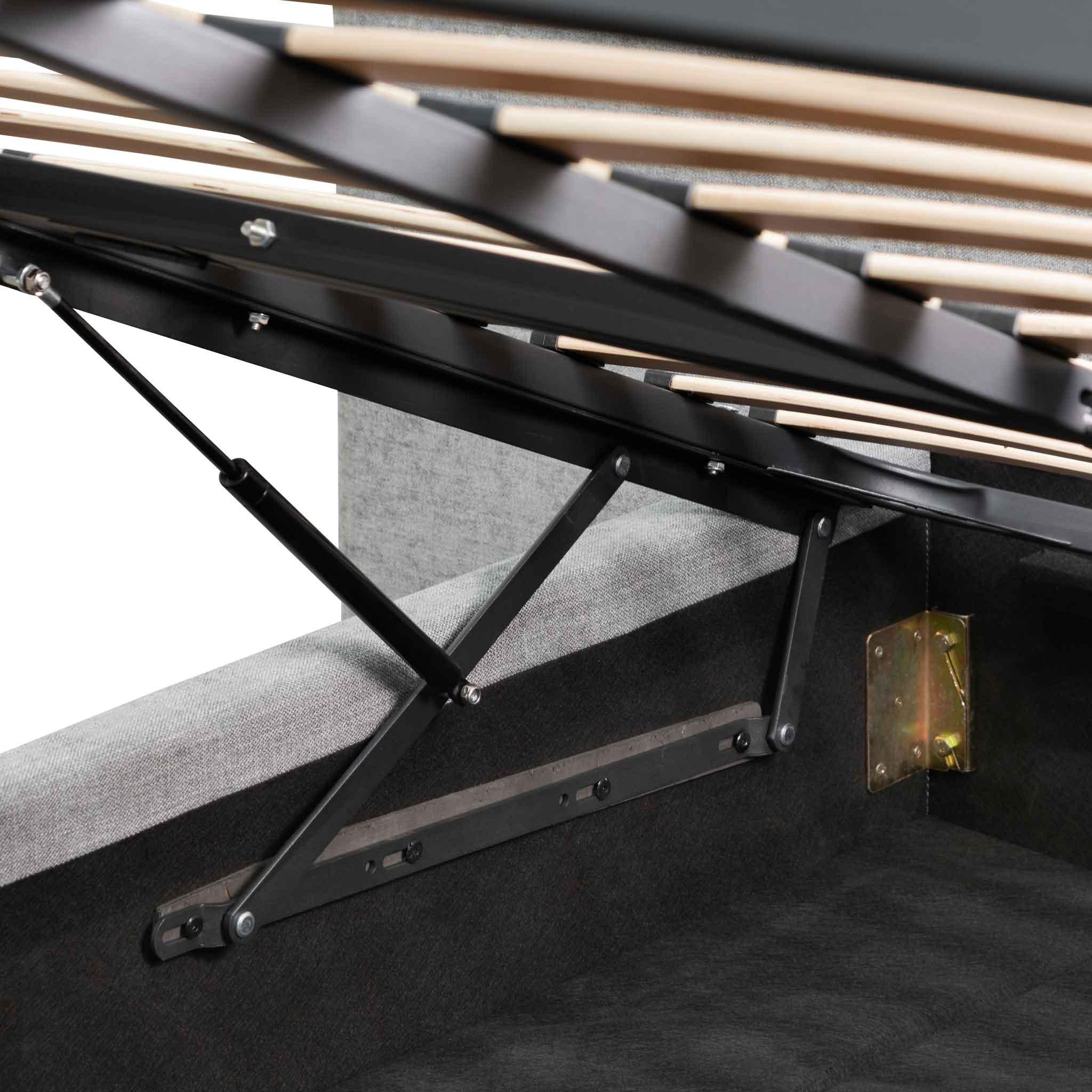CBD6589-MI King Bed Frame - Flint Grey - Furniture Castle