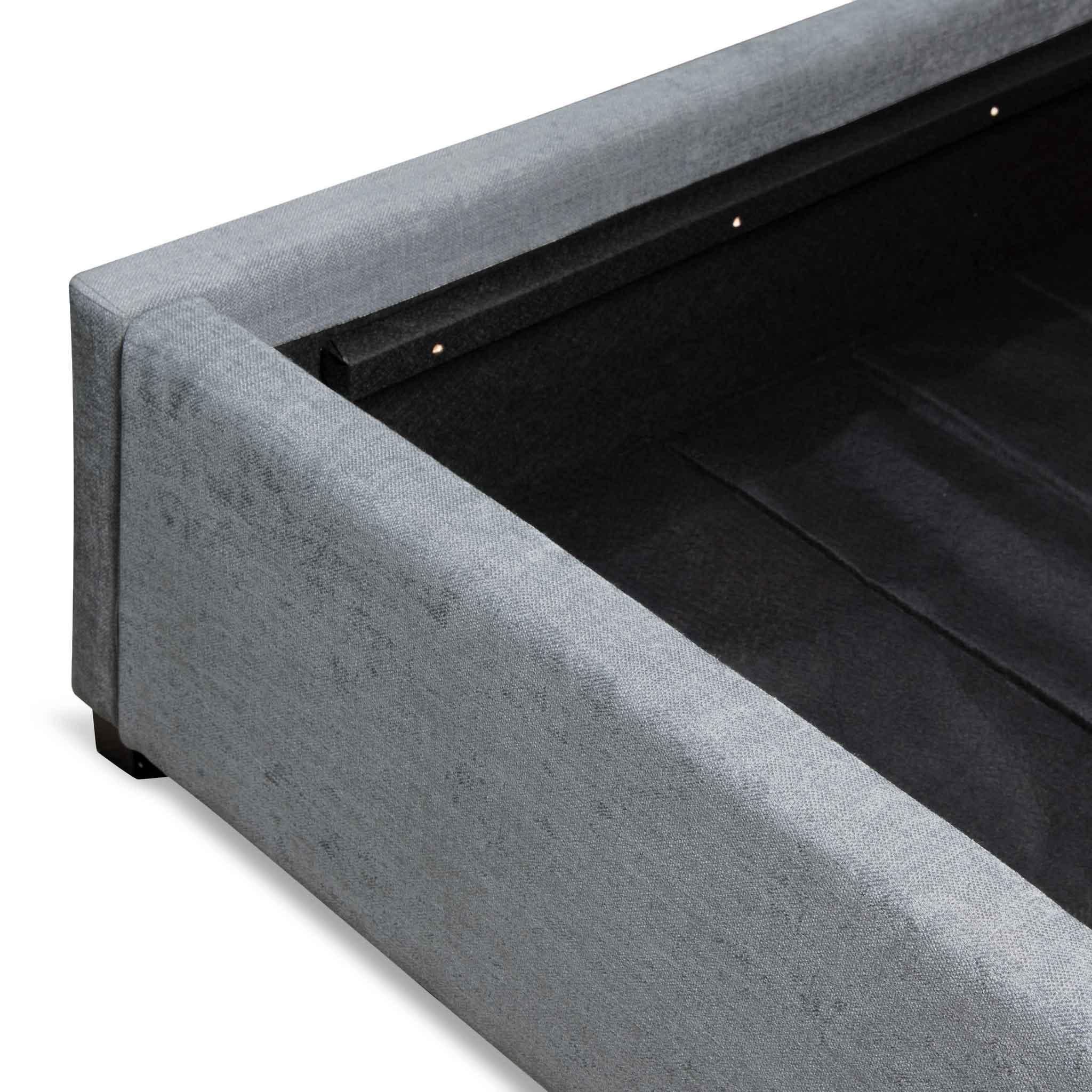 CBD6589-MI King Bed Frame - Flint Grey - Furniture Castle