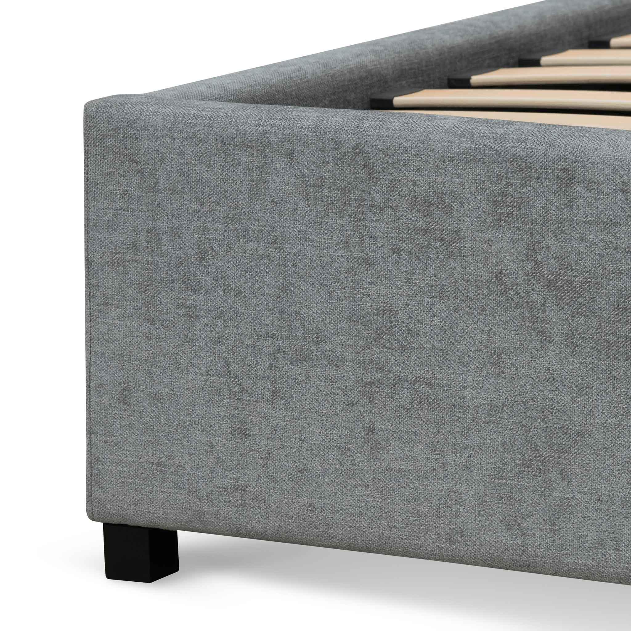 CBD6589-MI King Bed Frame - Flint Grey - Furniture Castle