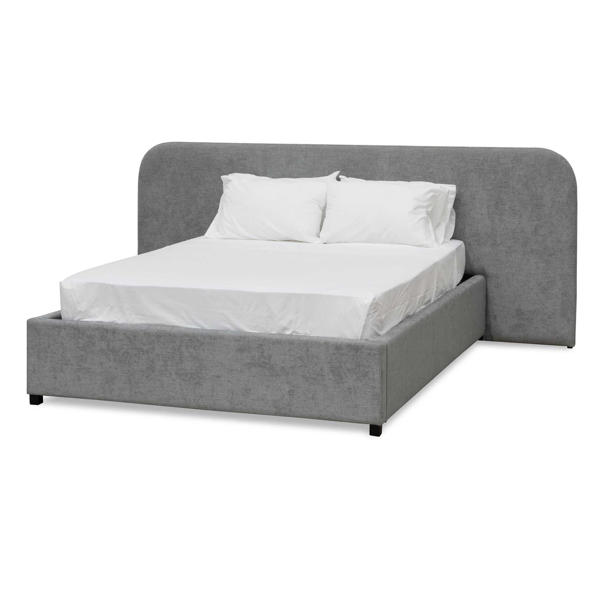 CBD6589-MI King Bed Frame - Flint Grey - Furniture Castle