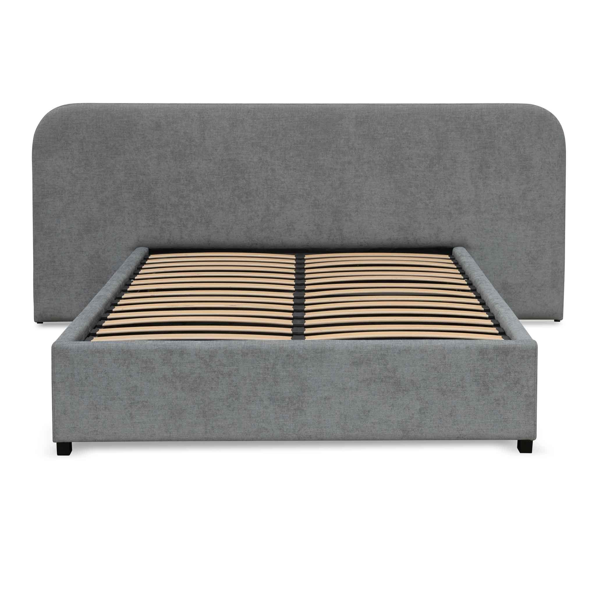 CBD6589-MI King Bed Frame - Flint Grey - Furniture Castle