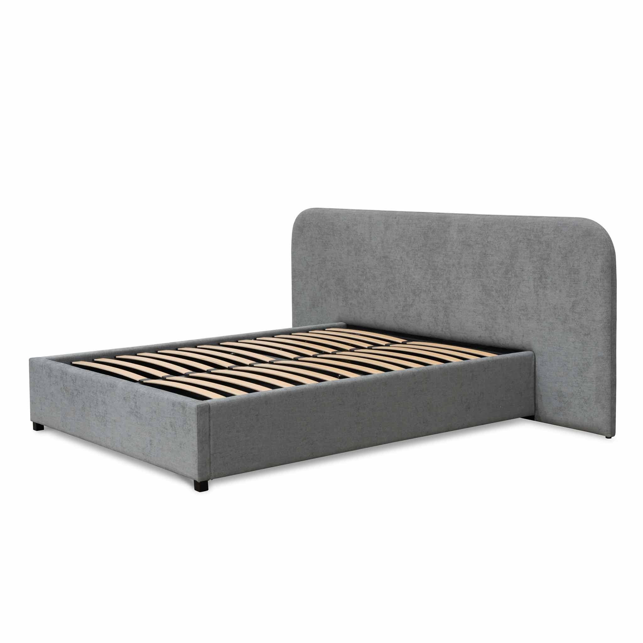 CBD6589-MI King Bed Frame - Flint Grey - Furniture Castle