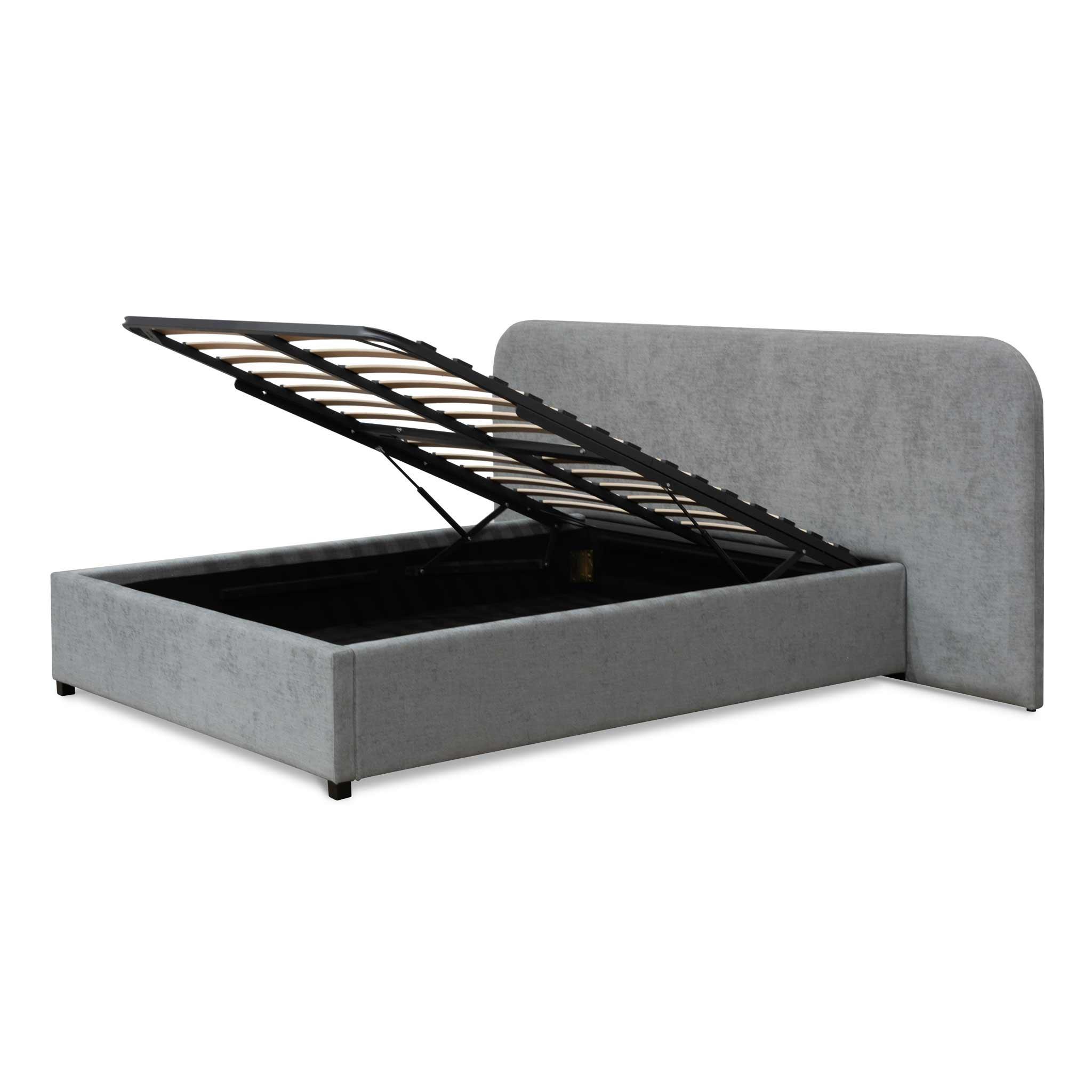 CBD6589-MI King Bed Frame - Flint Grey - Furniture Castle