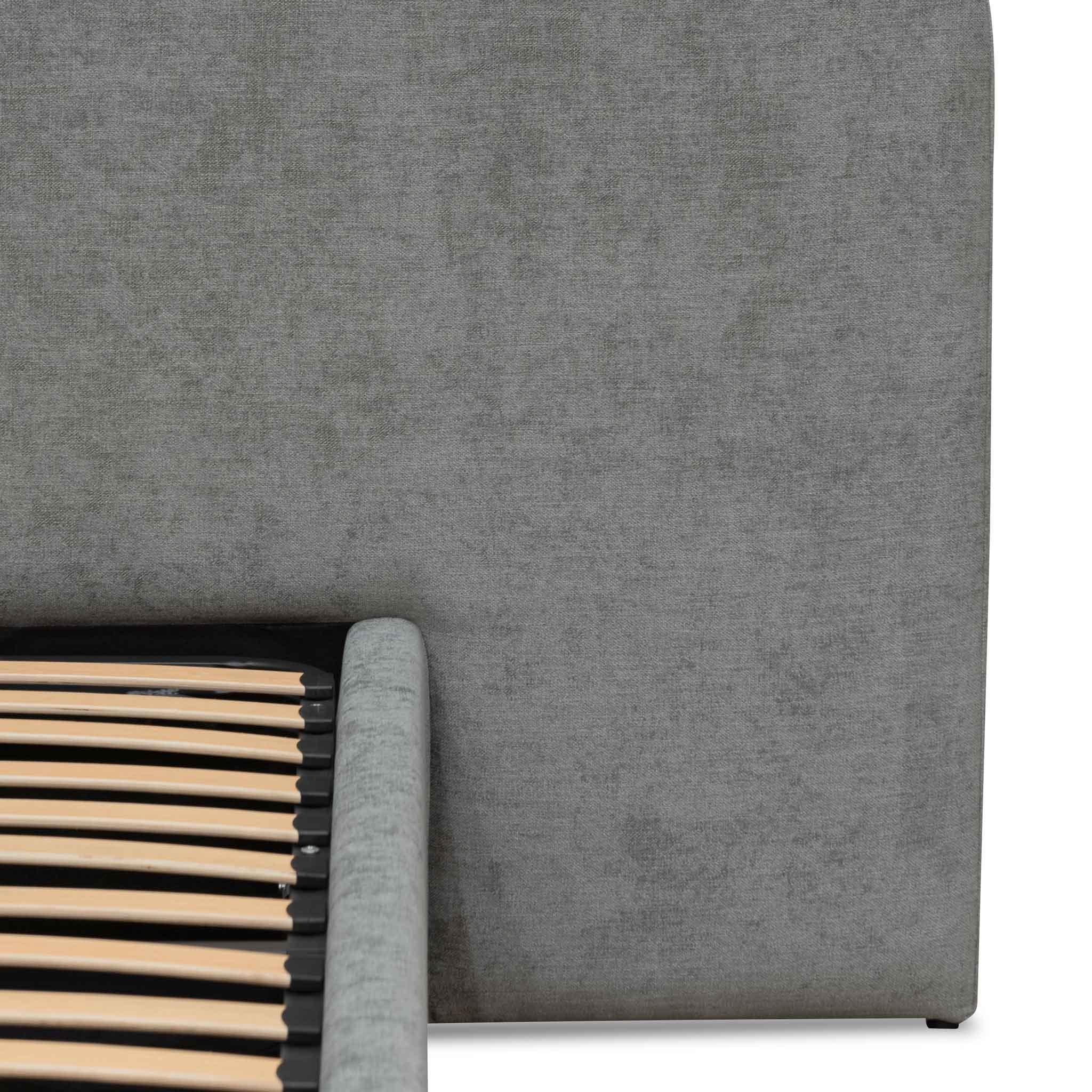 CBD6589-MI King Bed Frame - Flint Grey - Furniture Castle