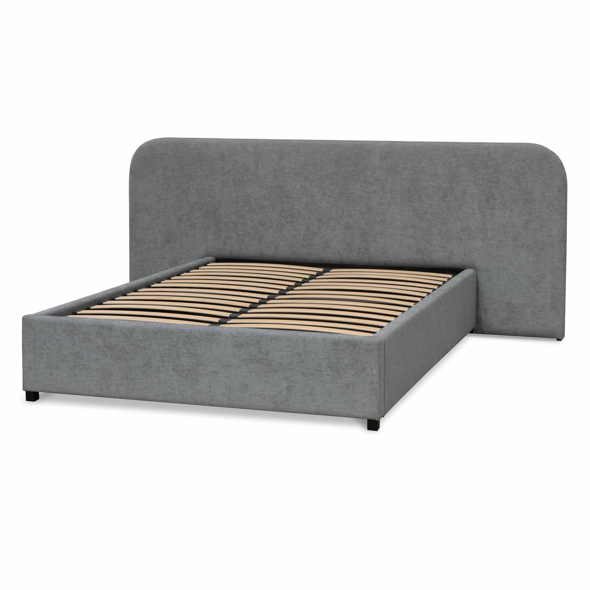 CBD6590-MI Queen Bed Frame - Flint Grey - Furniture Castle