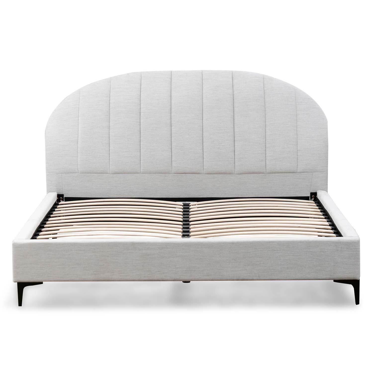 CBD6637-YO Fabric Queen Bed - Pearl Grey - Furniture Castle
