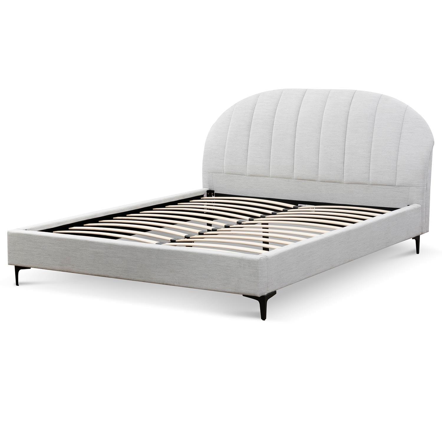 CBD6637-YO Fabric Queen Bed - Pearl Grey - Furniture Castle