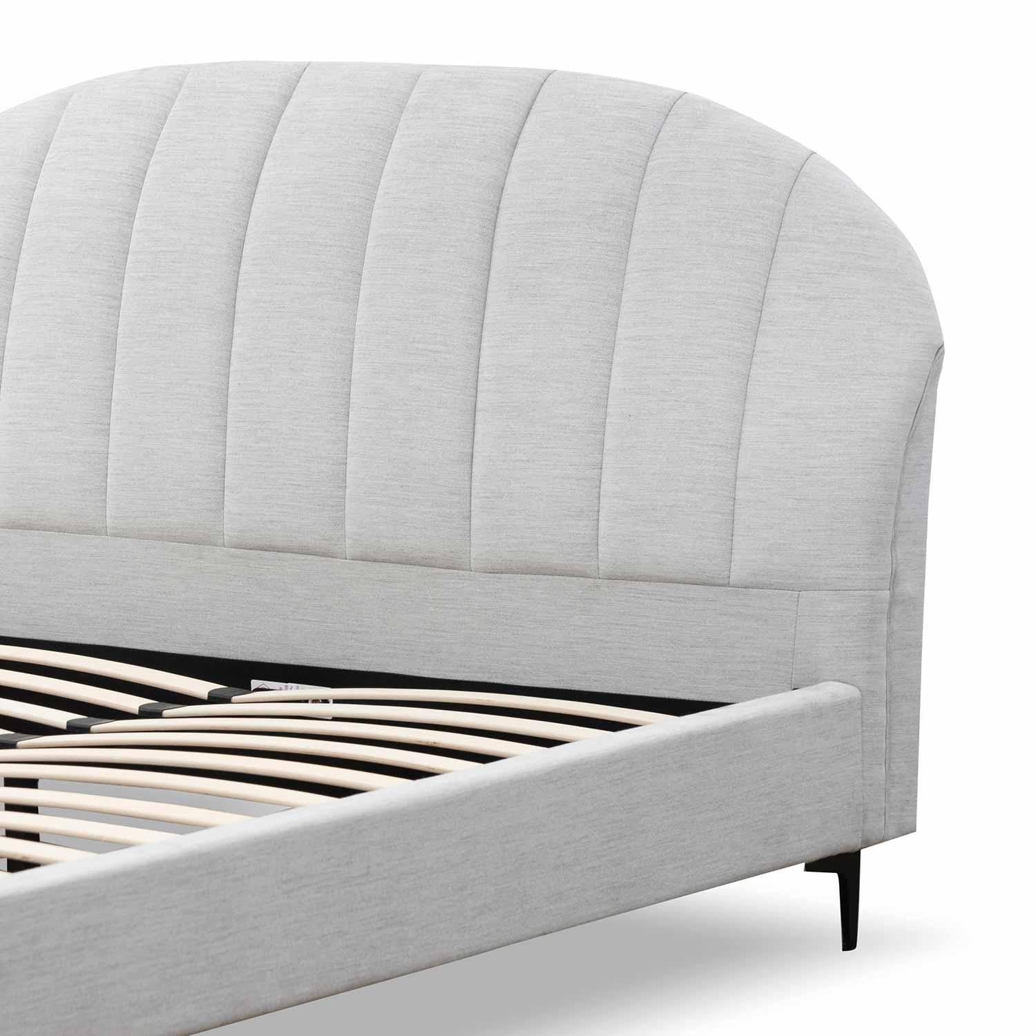 CBD6637-YO Fabric Queen Bed - Pearl Grey - Furniture Castle