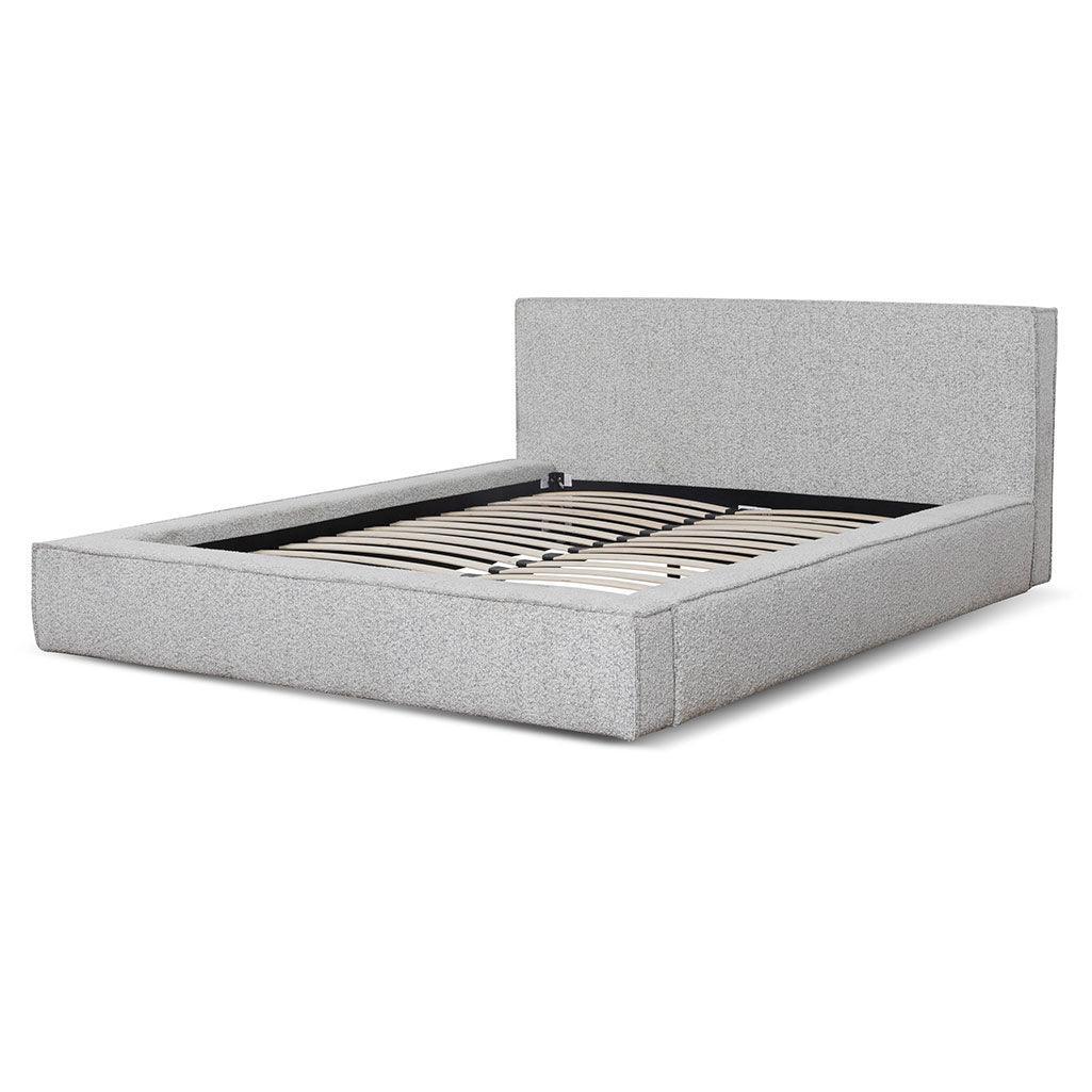 CBD6899-YO Queen Sized Bed Frame - Pepper Boucle - Furniture Castle
