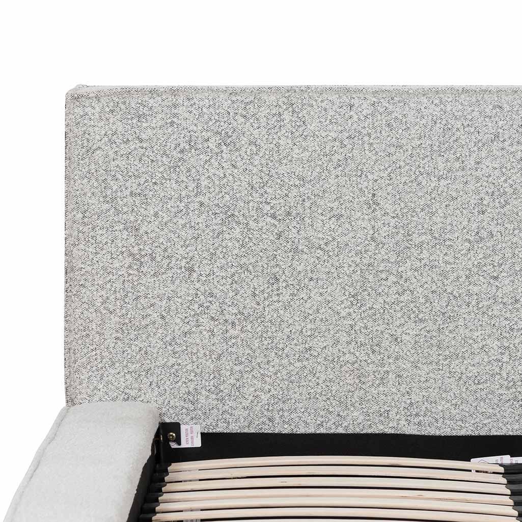 CBD6899-YO Queen Sized Bed Frame - Pepper Boucle - Furniture Castle